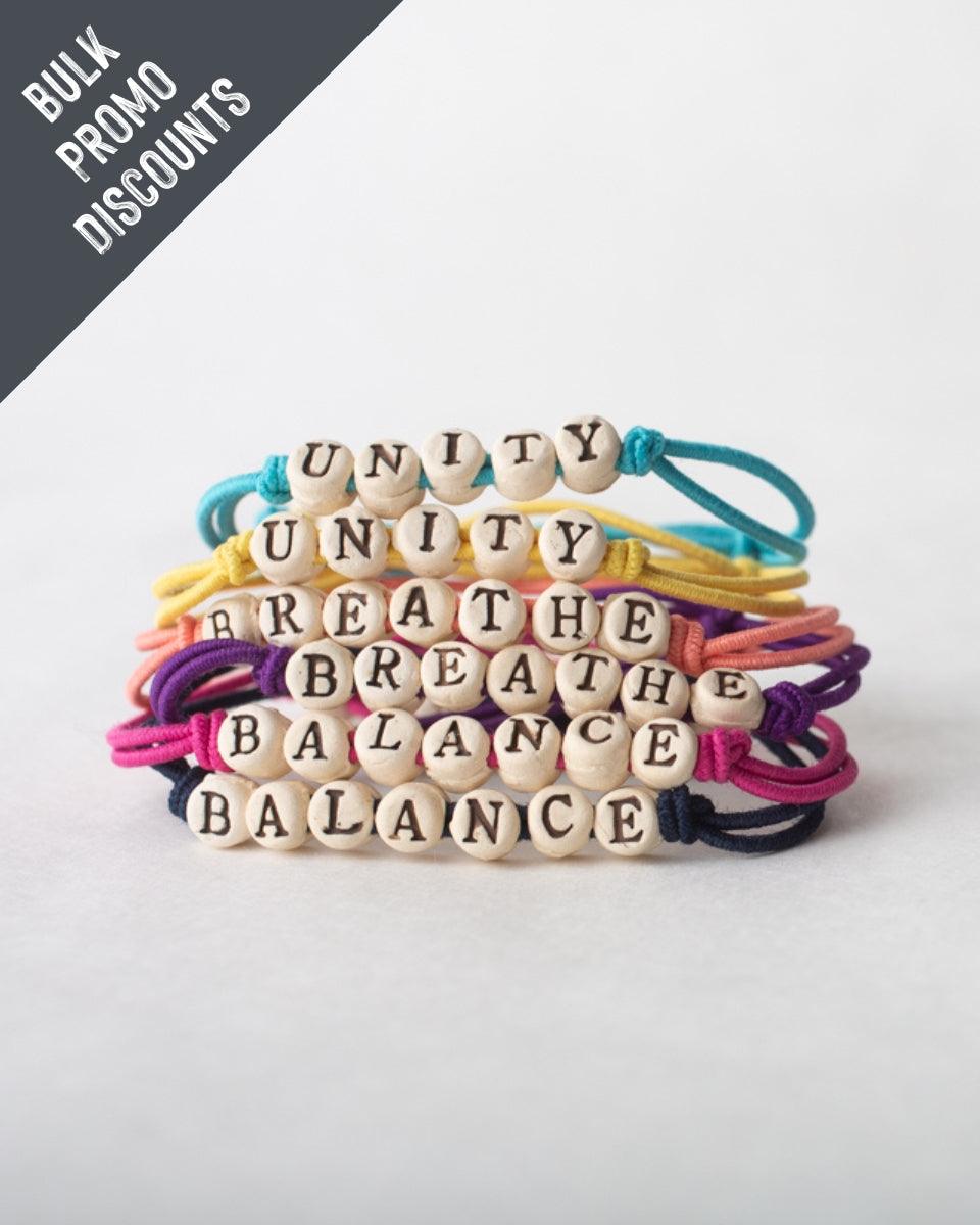 Custom Friendship Bracelets with Elastic Band - BULK
