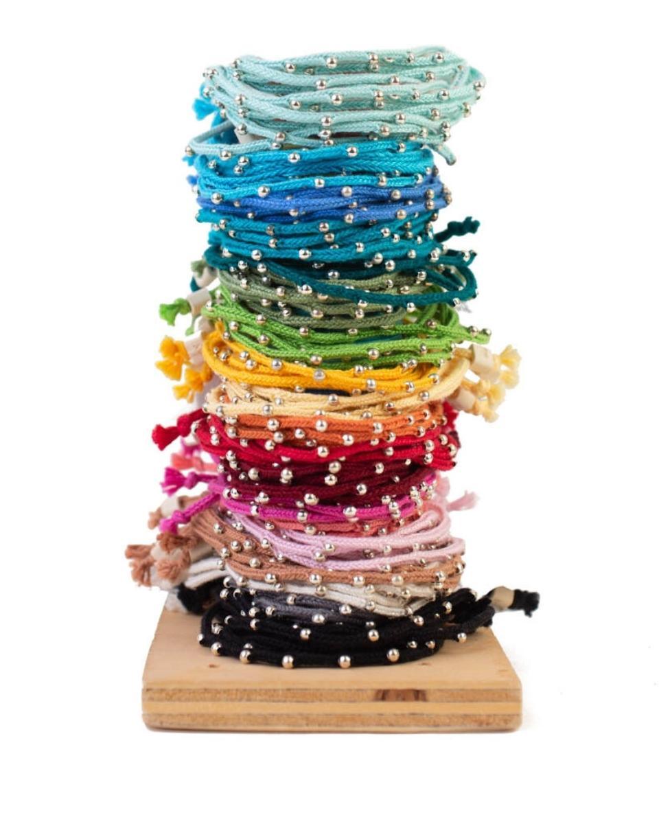 Viona Braided Bracelets with Metal Beads in Bulk for Gifts and Events