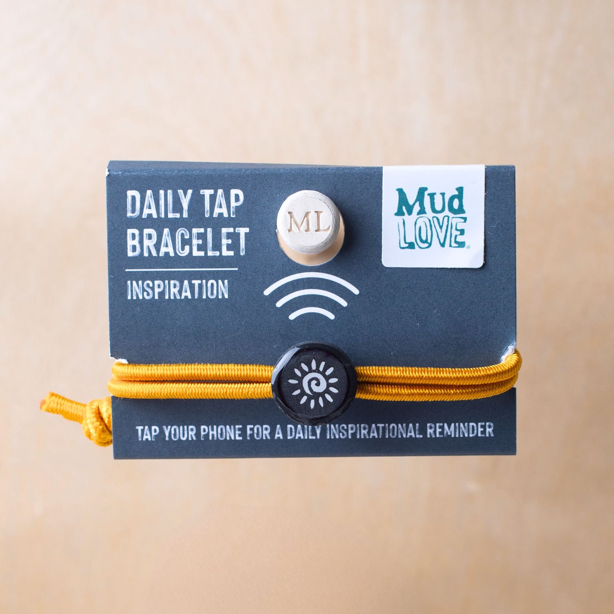 Daily Tap for Inspiration Beacon Bracelet - Sunshine - Stretch Cord