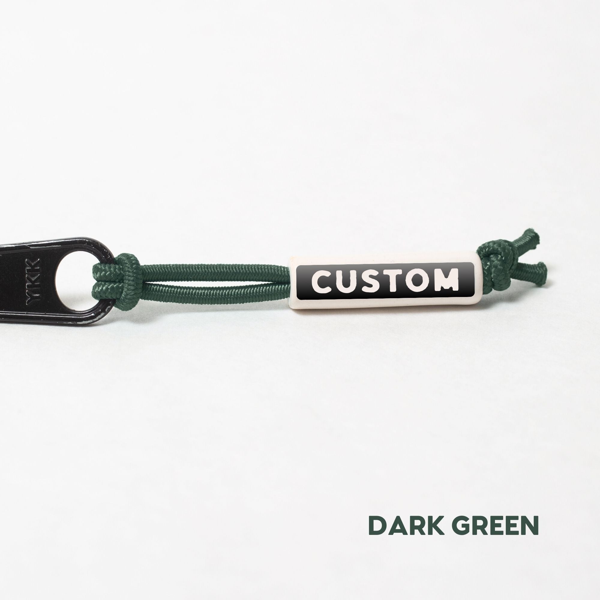 Active Gear Zippers Tags on Stretch Cord