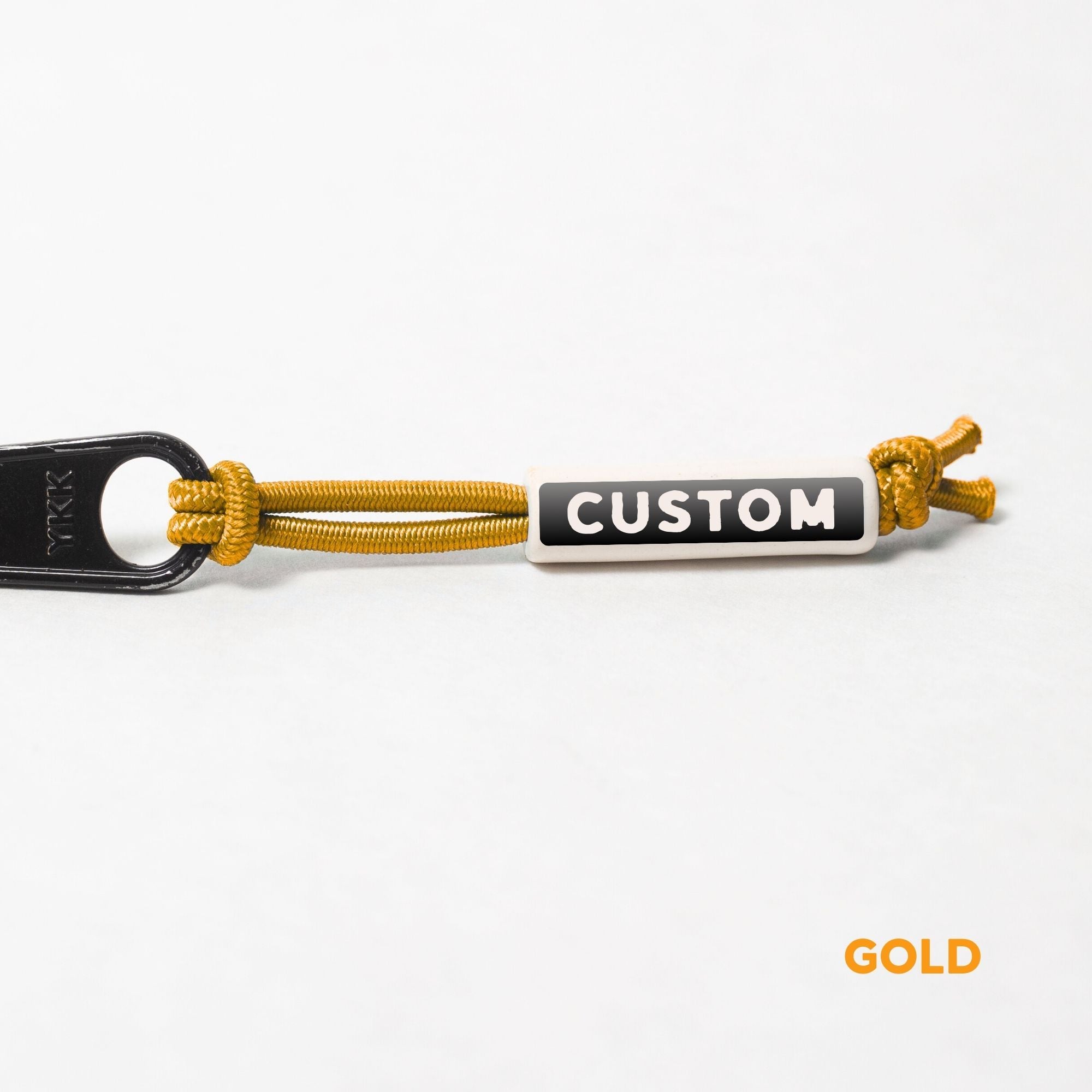 Active Gear Zippers Tags on Stretch Cord