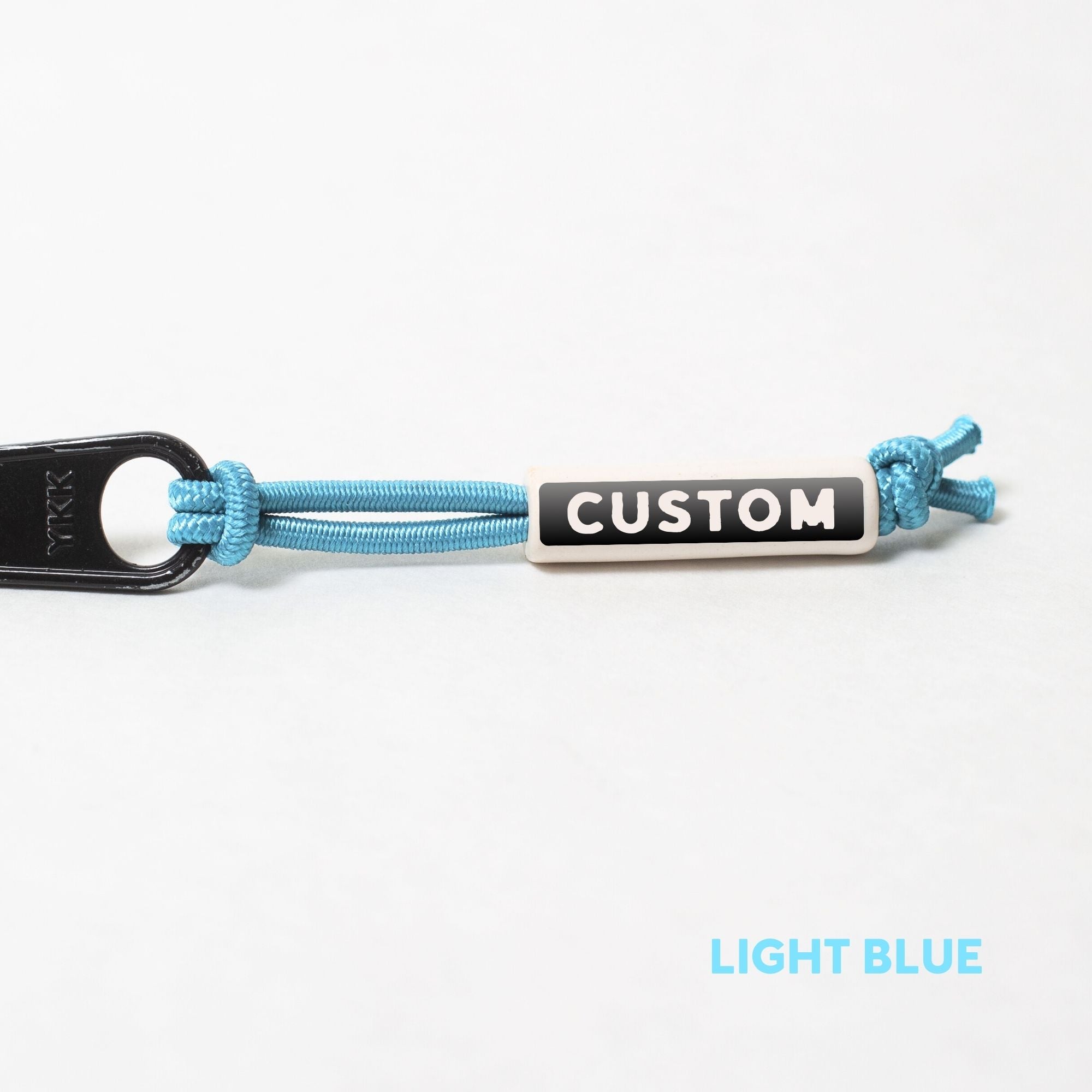 Active Gear Zippers Tags on Stretch Cord