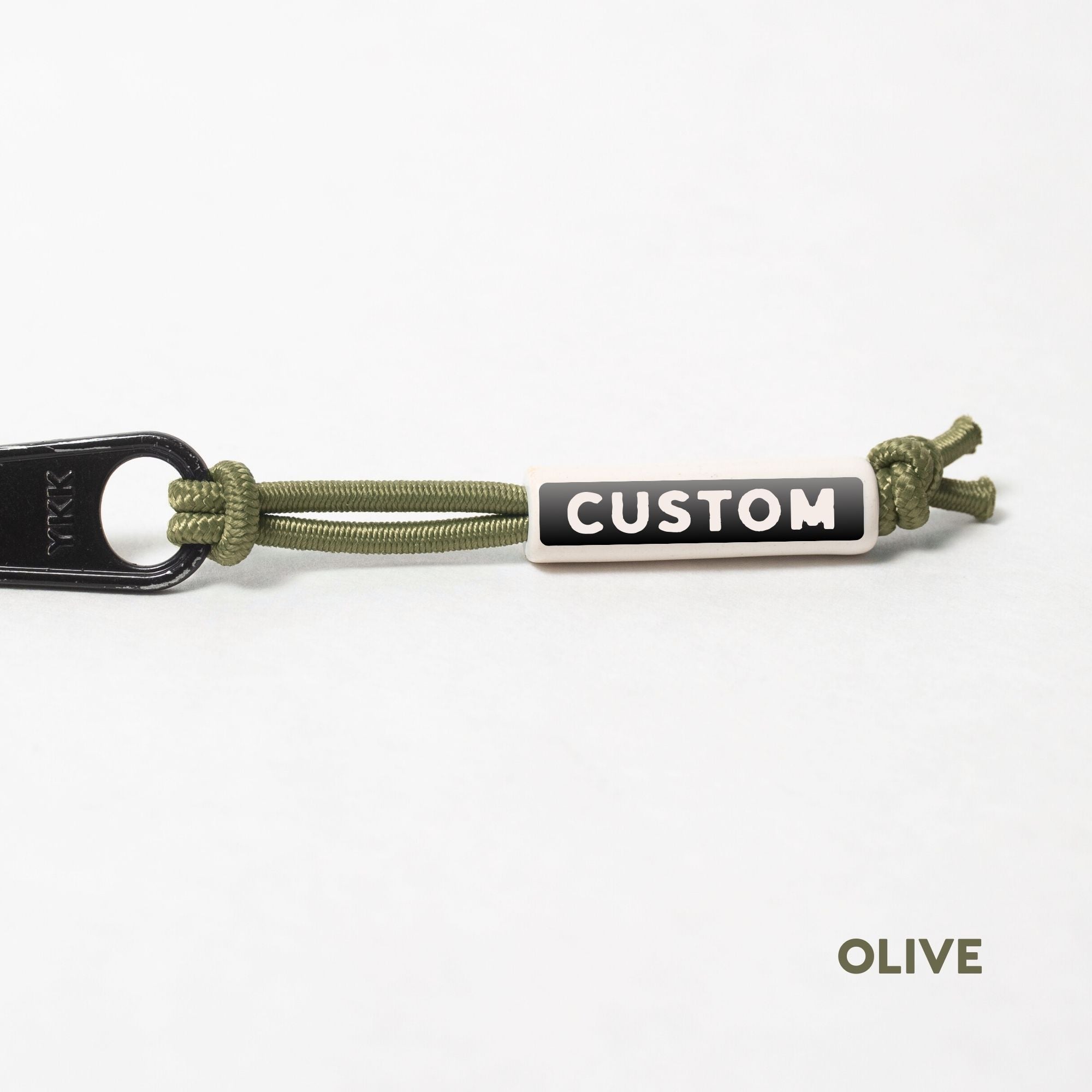 Active Gear Zippers Tags on Stretch Cord