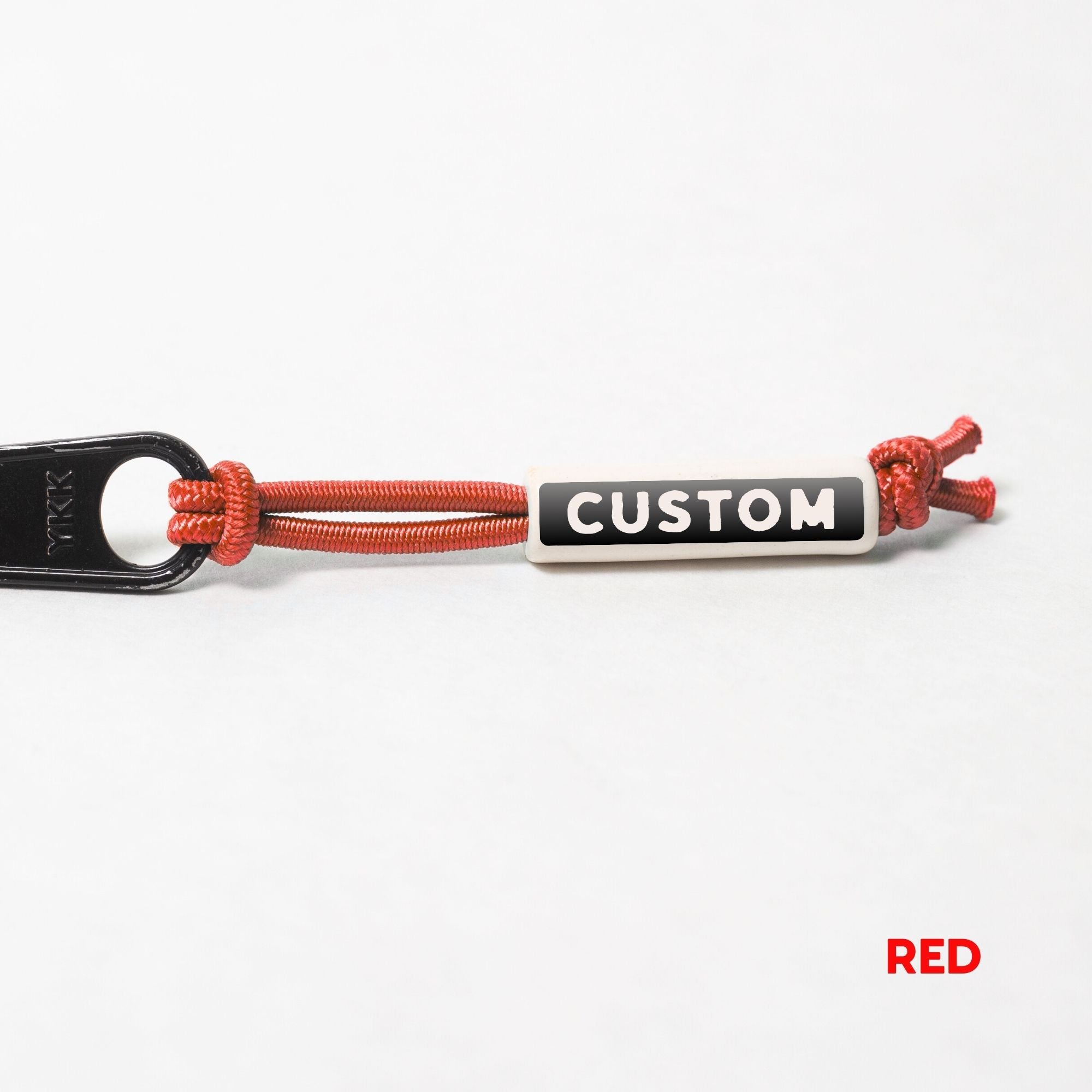 Active Gear Zippers Tags on Stretch Cord