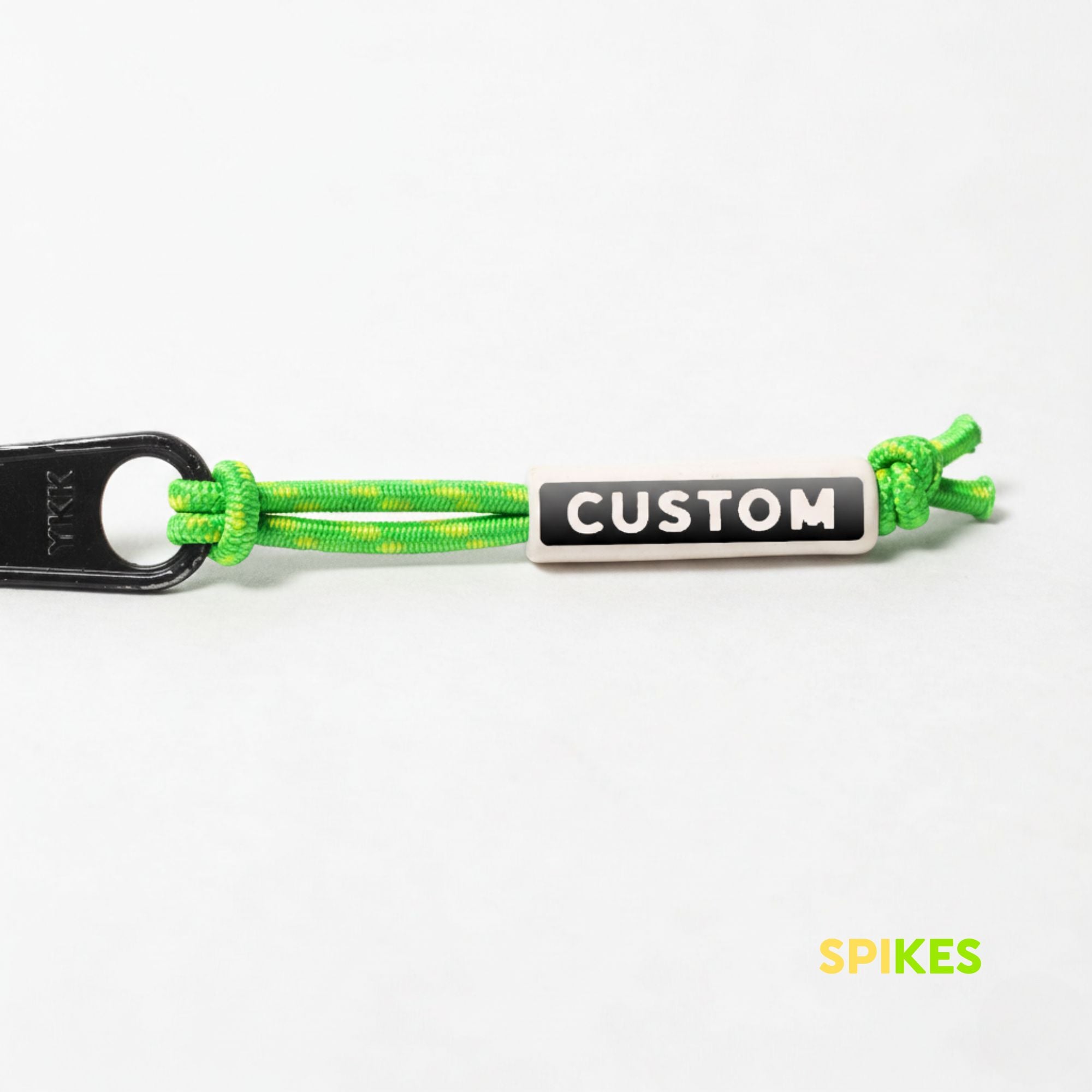 Active Gear Zippers Tags on Stretch Cord