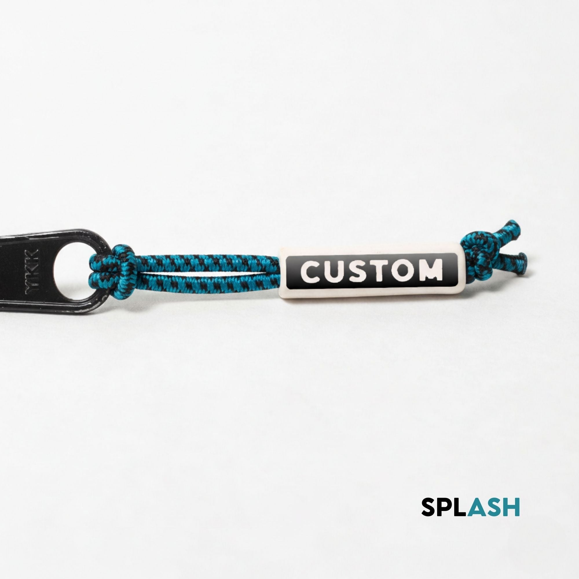 Active Gear Zippers Tags on Stretch Cord