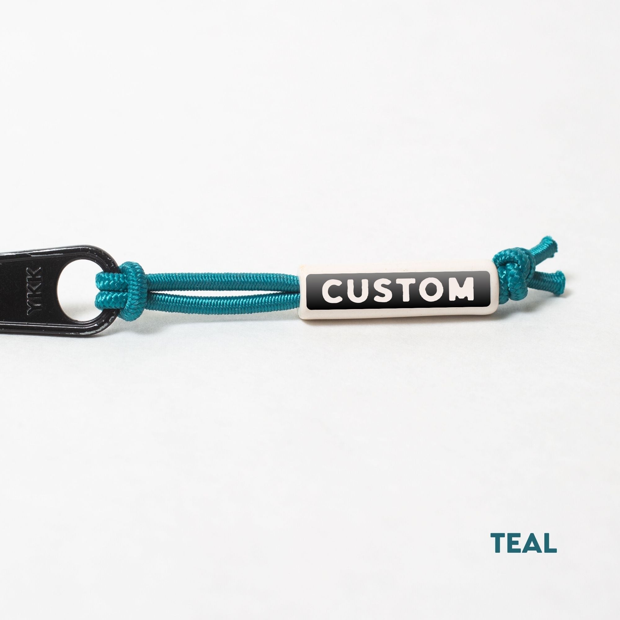 Active Gear Zippers Tags on Stretch Cord