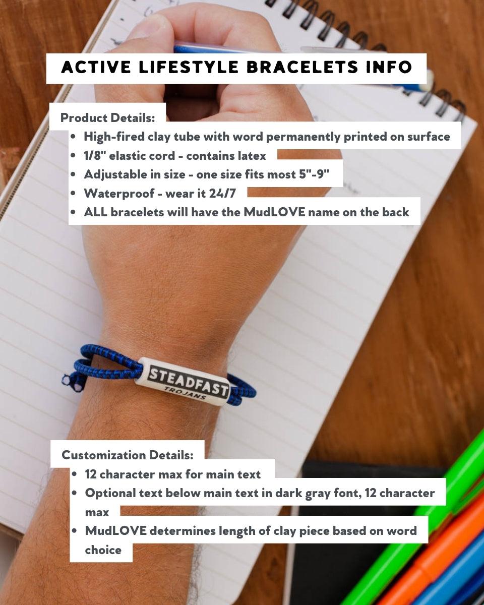 Custom Active Lifestyle Bracelets - BULK