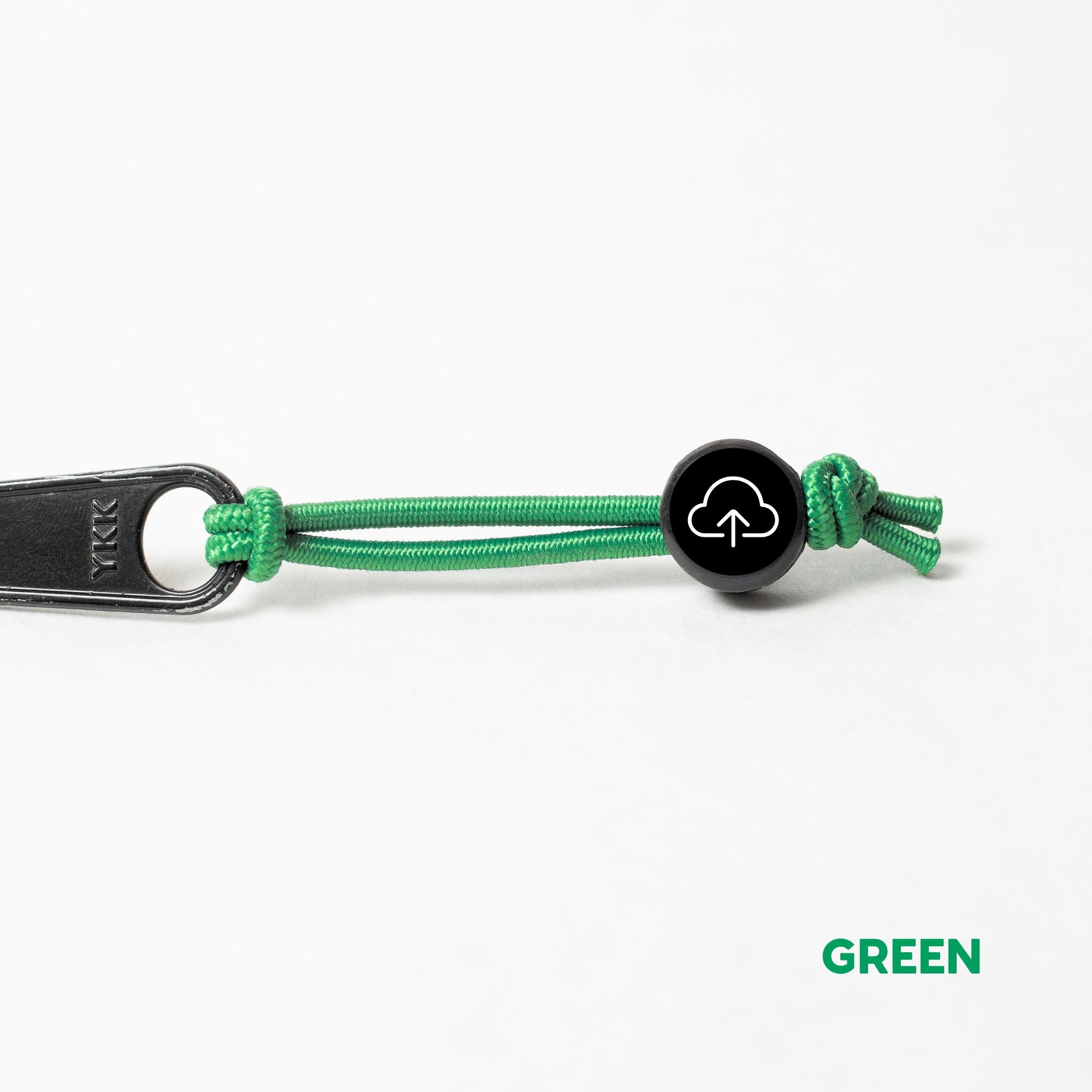 Tap Beacon Zipper Tags on Stretch Cord
