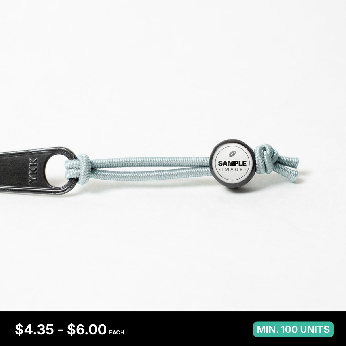 Tap-to-Phone Zipper Tags on Active Bungee - Clay Circle