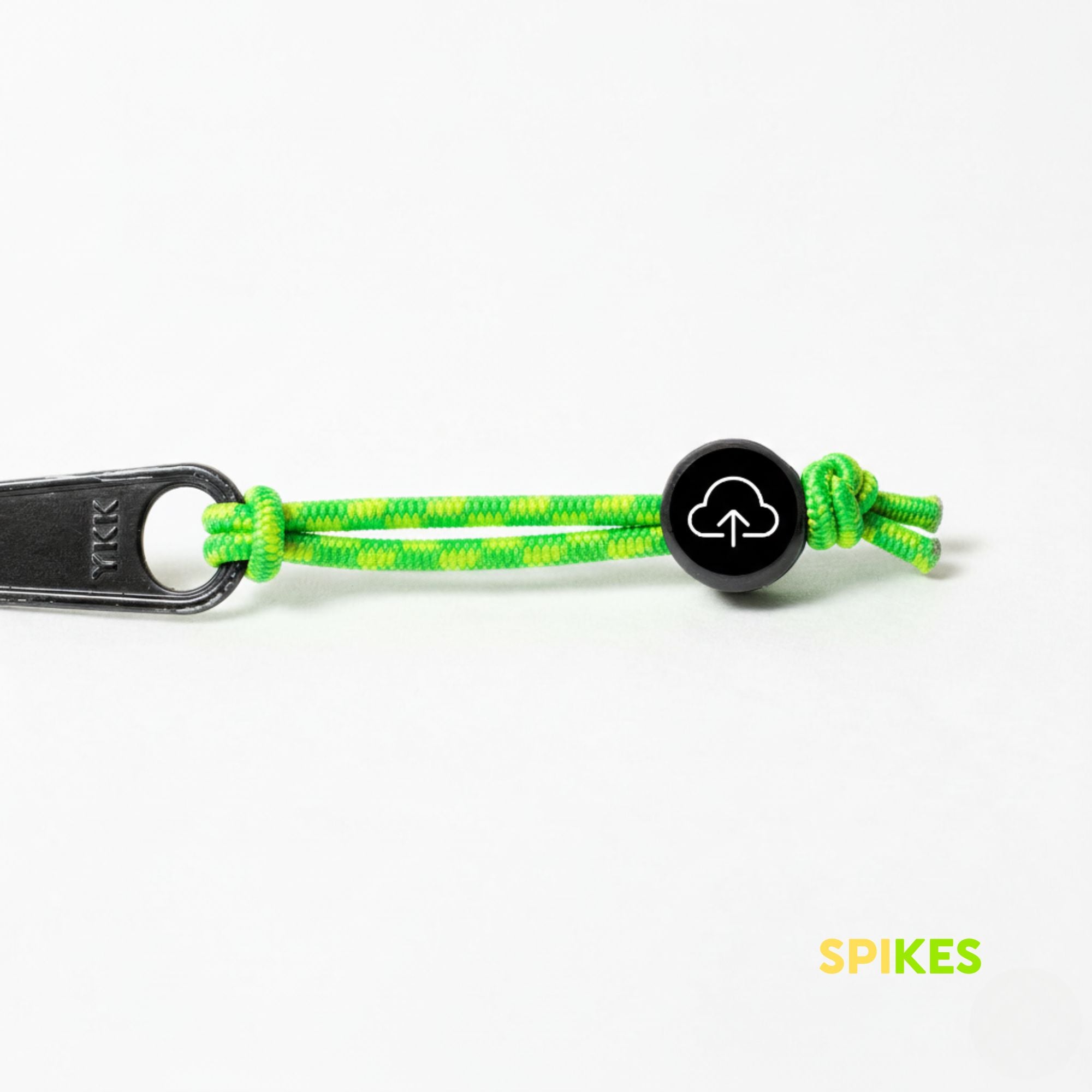 Tap Beacon Zipper Tags on Stretch Cord