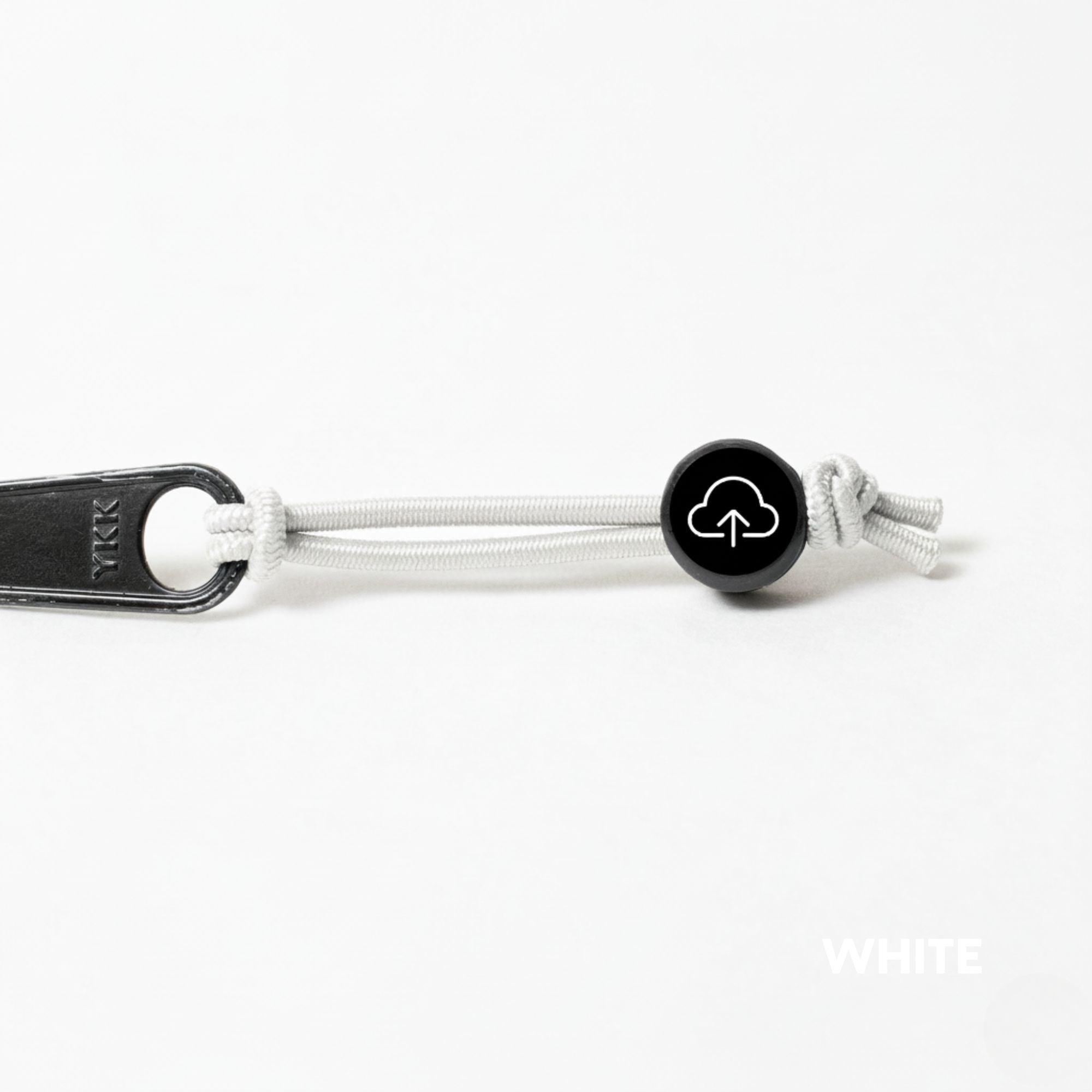 Tap Beacon Zipper Tags on Stretch Cord
