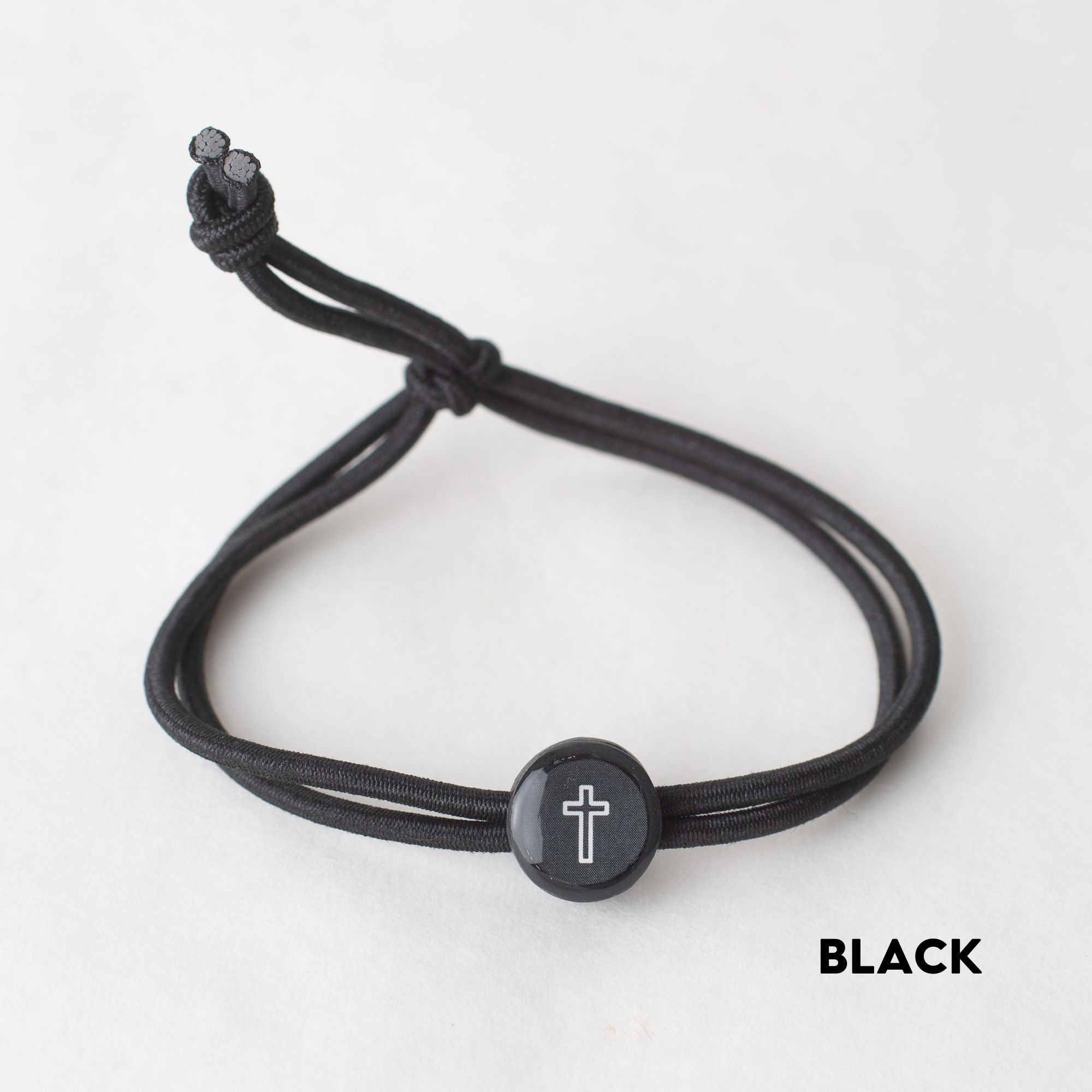 Daily Tap for Bible Verse Beacon Bracelet - Cross - Stretch Cord