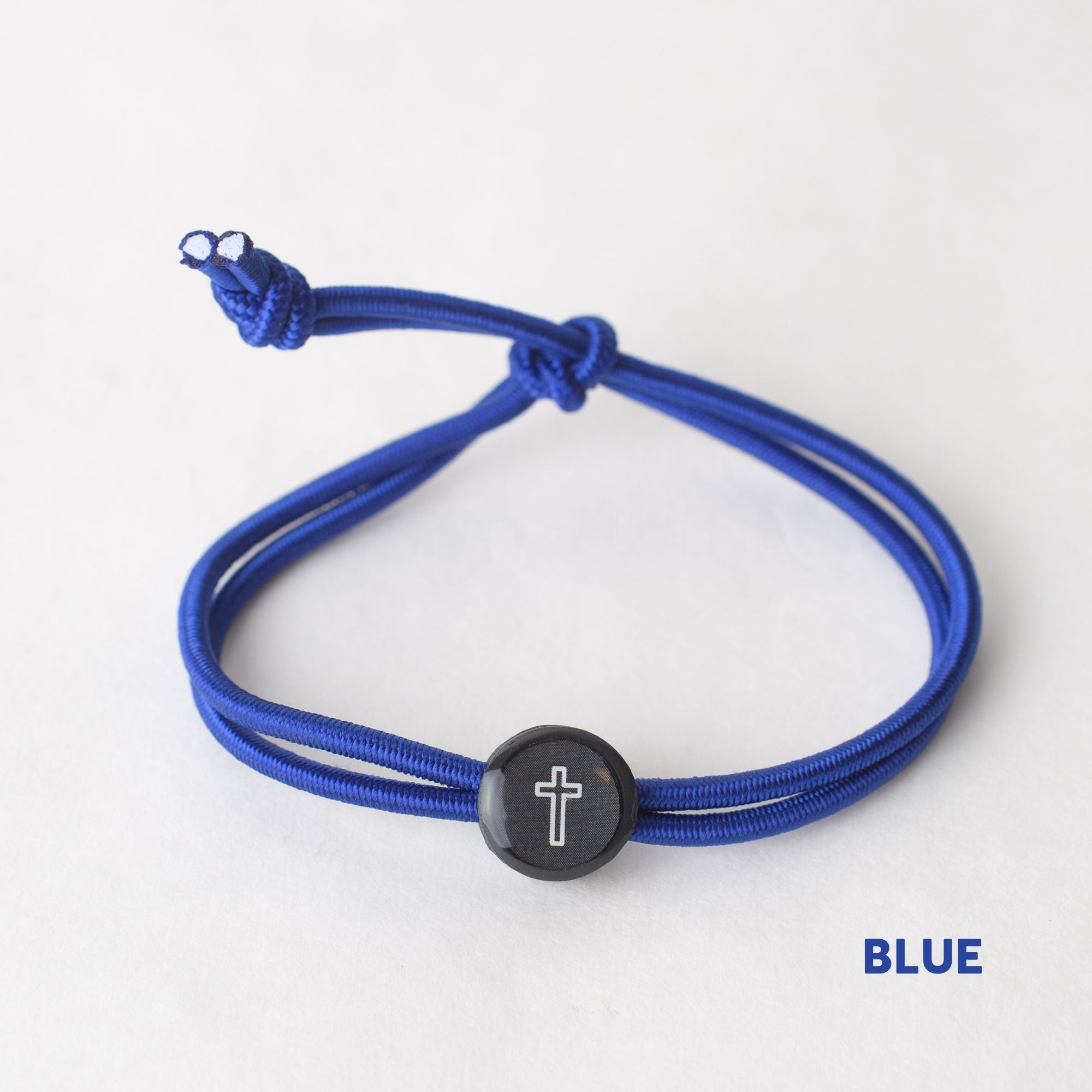 Daily Tap for Bible Verse Beacon Bracelet - Cross - Stretch Cord