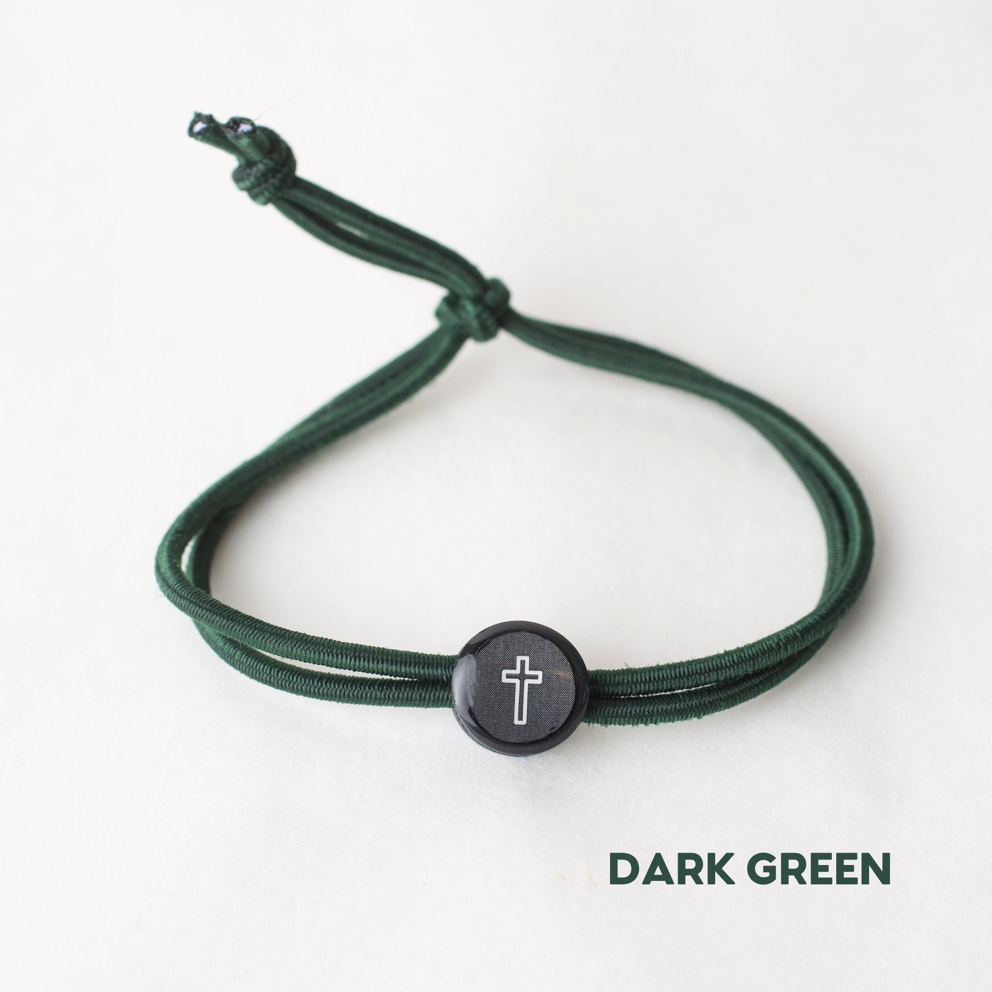 Daily Tap for Bible Verse Beacon Bracelet - Cross - Stretch Cord