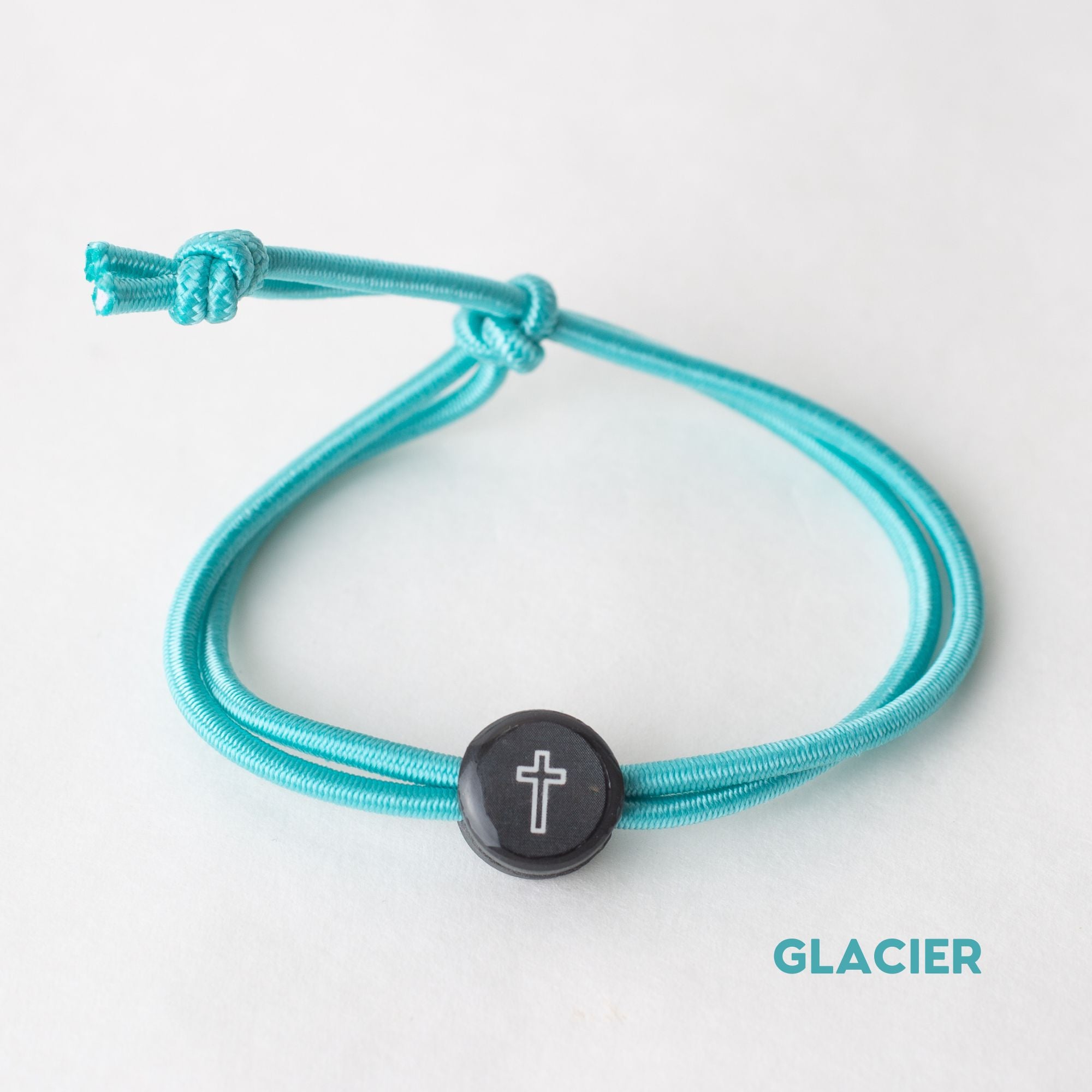 Daily Tap for Bible Verse Beacon Bracelet - Cross - Stretch Cord