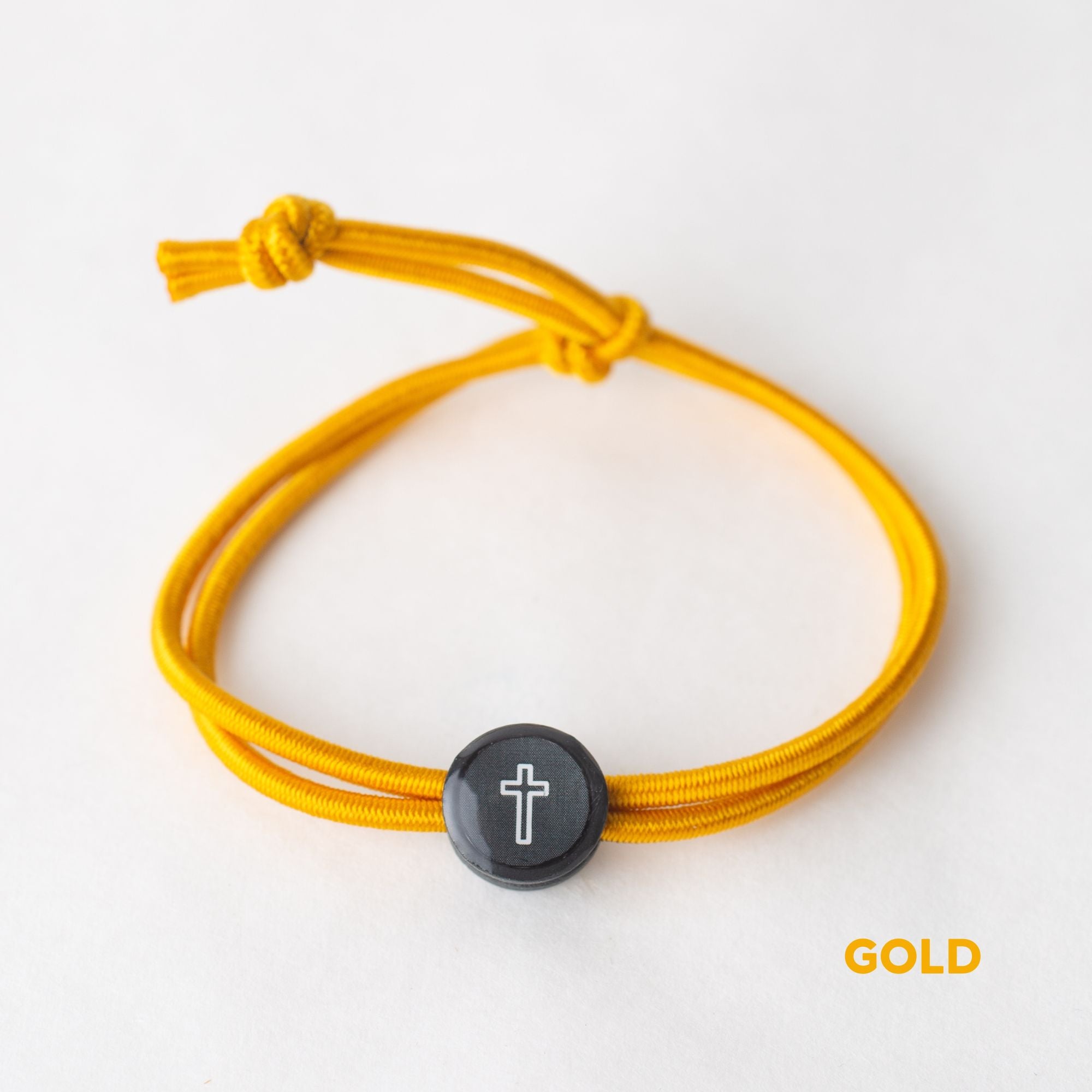 Daily Tap for Bible Verse Beacon Bracelet - Cross - Stretch Cord