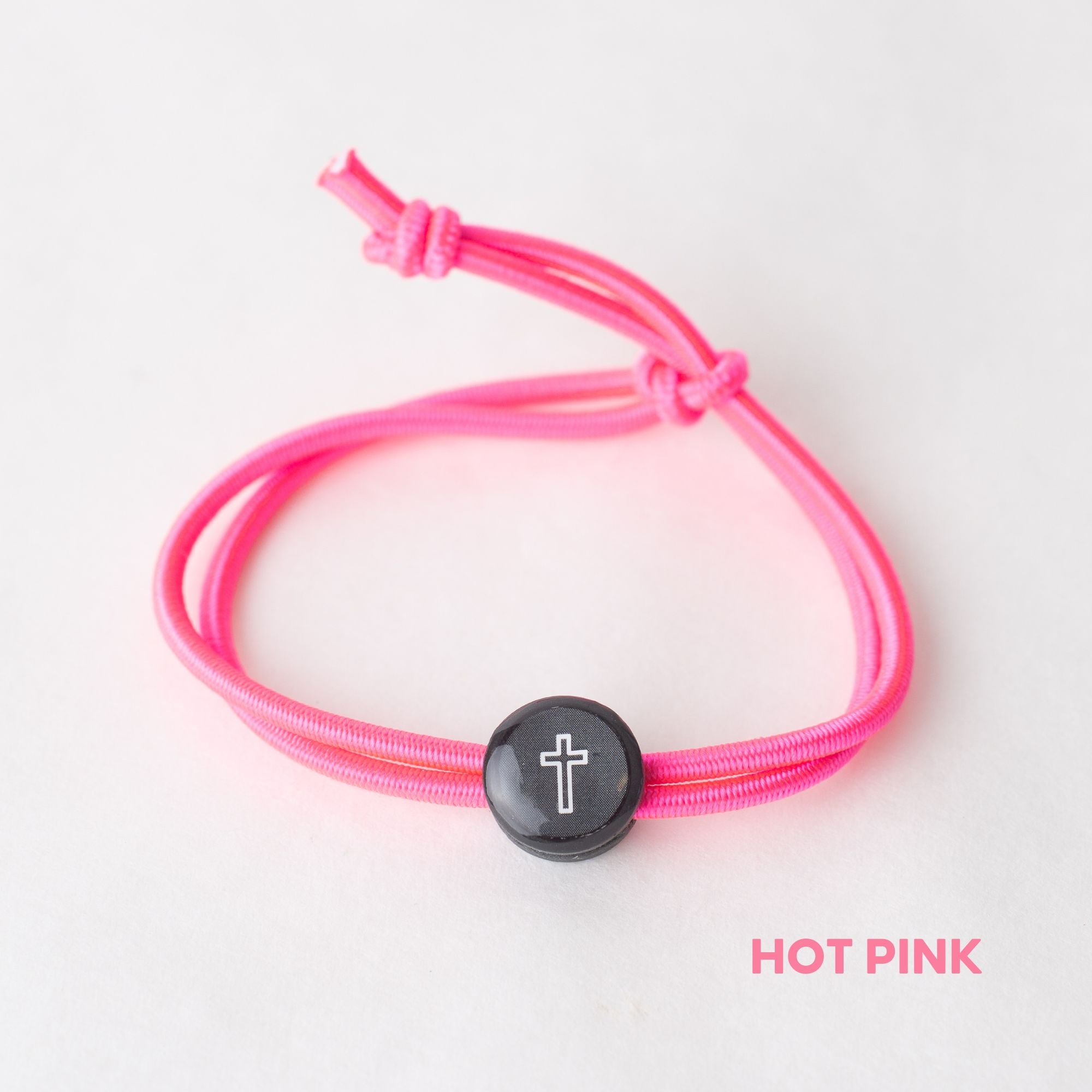 Daily Tap for Bible Verse Beacon Bracelet - Cross - Stretch Cord