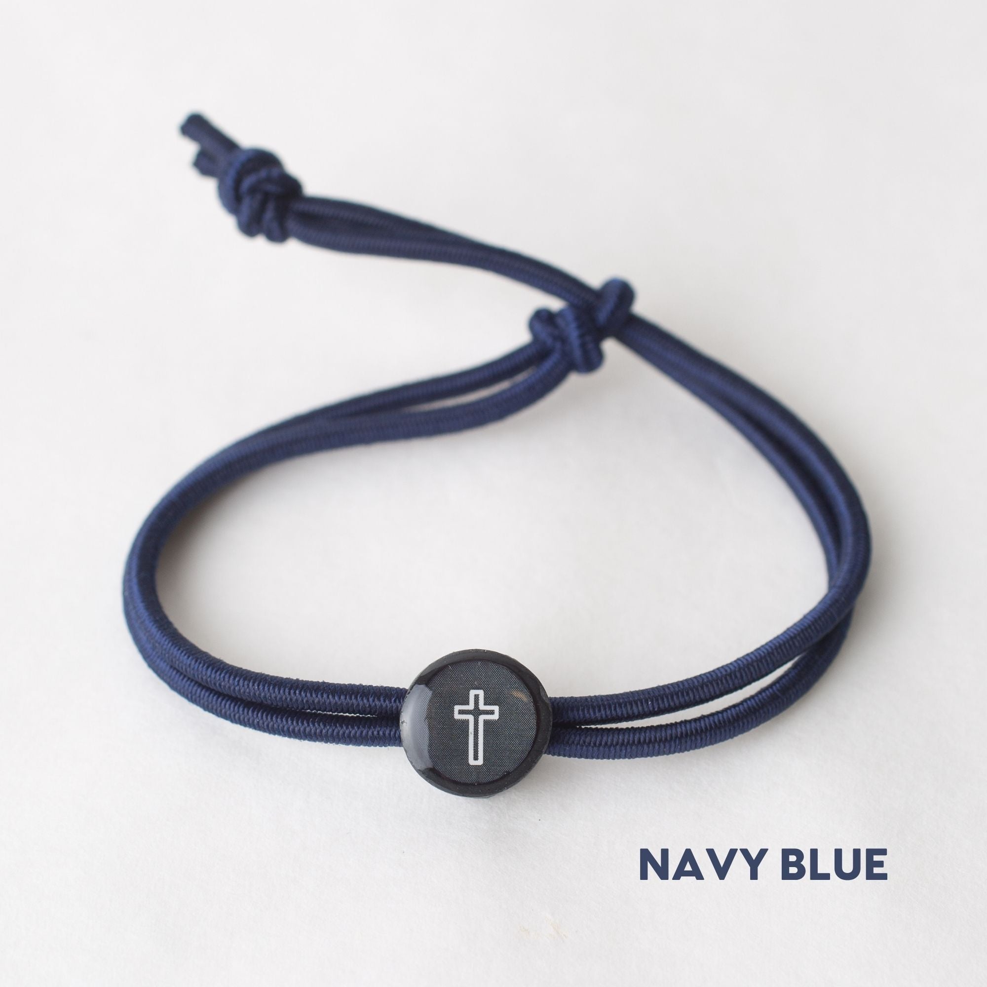 Daily Tap for Bible Verse Beacon Bracelet - Cross - Stretch Cord