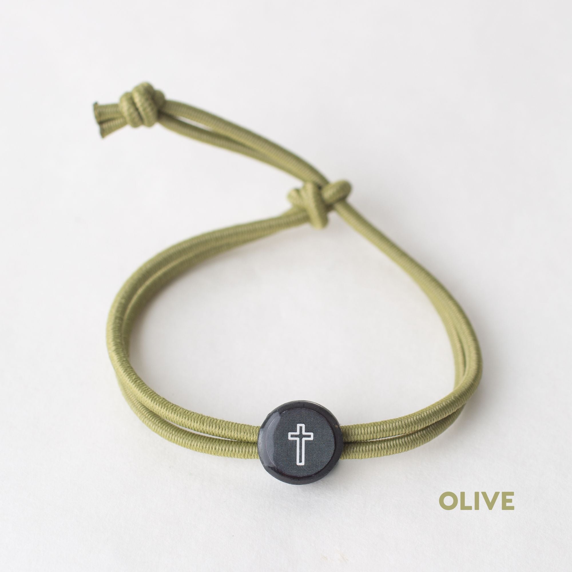 Daily Tap for Bible Verse Beacon Bracelet - Cross - Stretch Cord