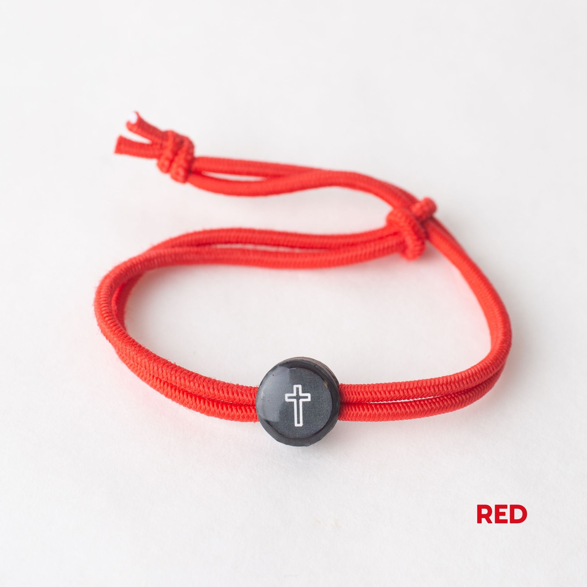 Daily Tap for Bible Verse Beacon Bracelet - Cross - Stretch Cord