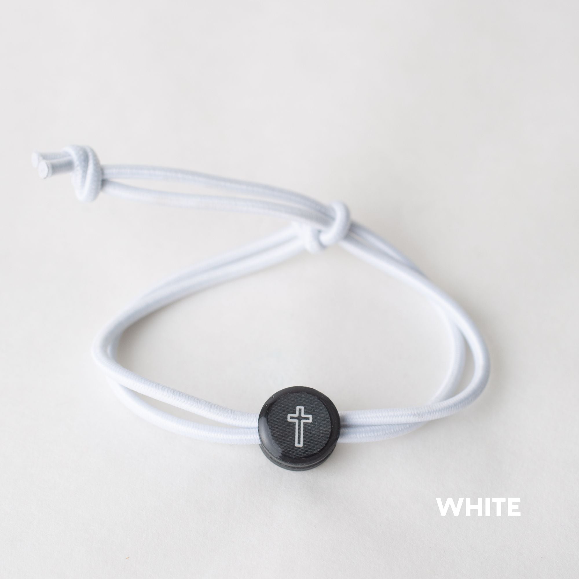 Daily Tap for Bible Verse Beacon Bracelet - Cross - Stretch Cord