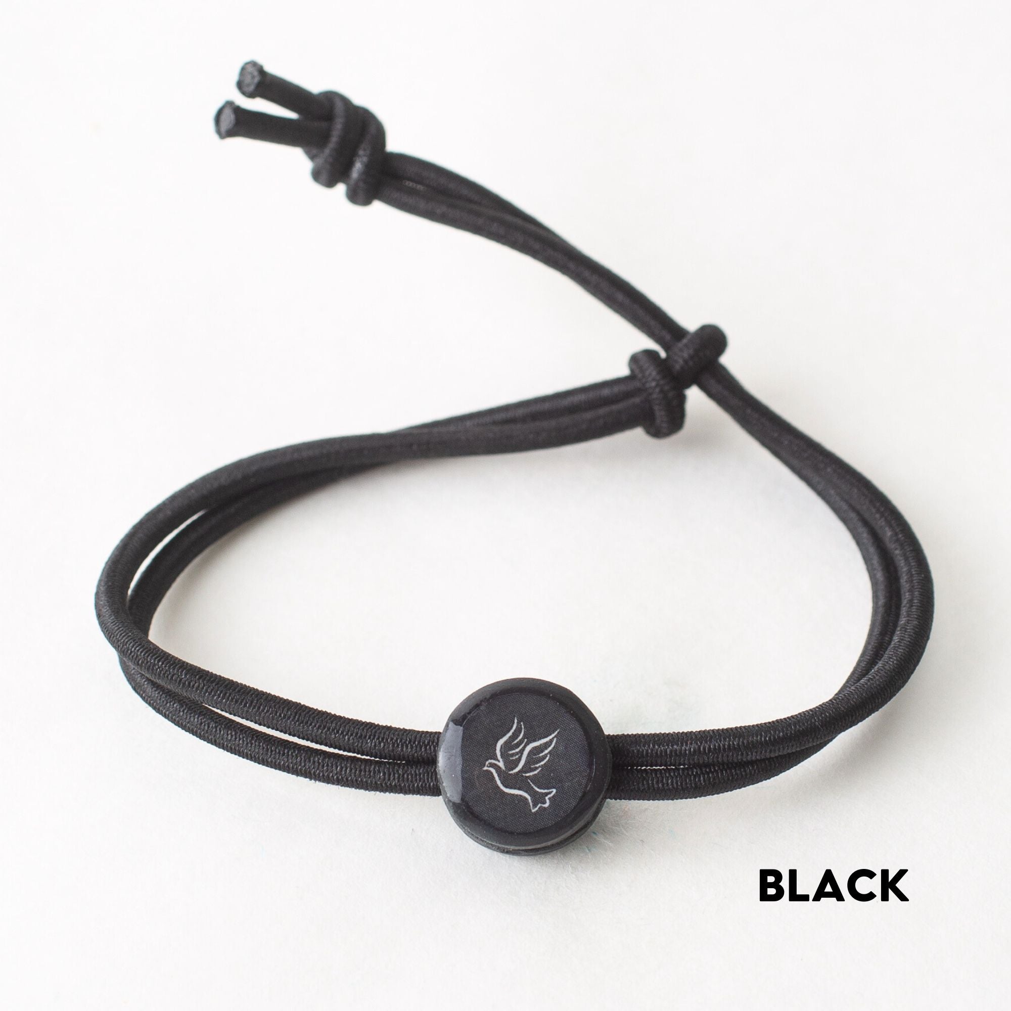 Daily Tap for Inspiration Beacon Bracelet - Dove - Stretch Cord