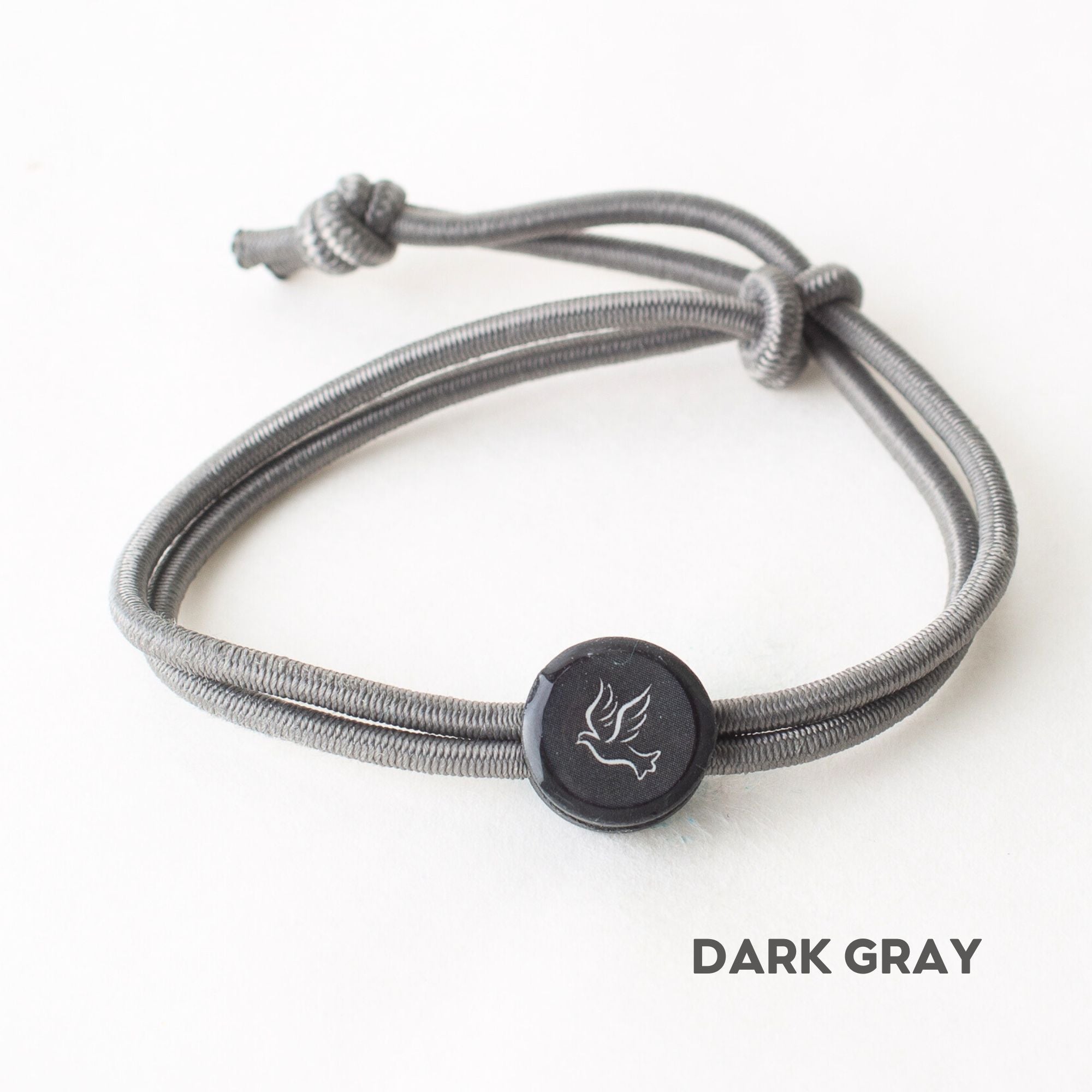 Daily Tap for Inspiration Beacon Bracelet - Dove - Stretch Cord