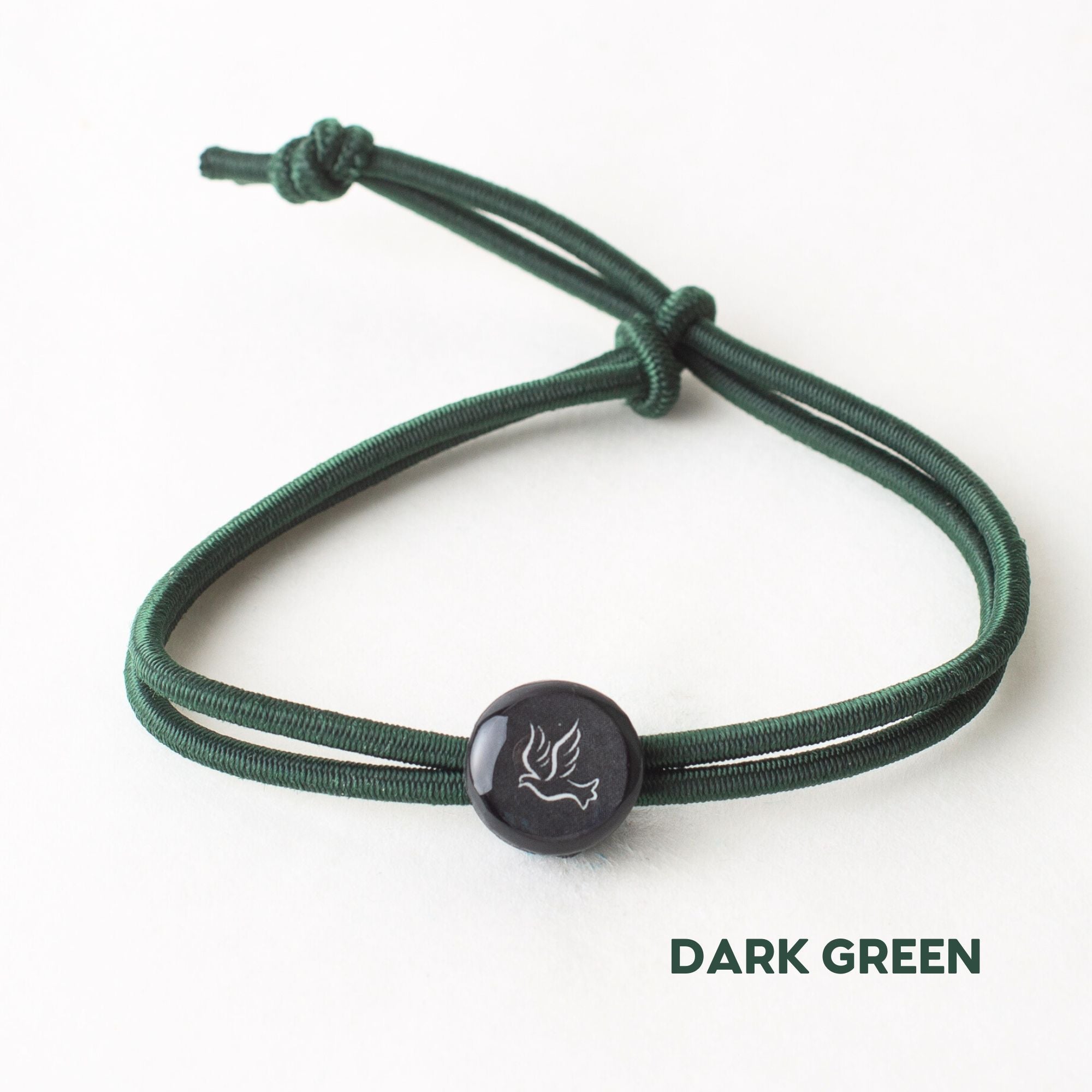 Daily Tap for Inspiration Beacon Bracelet - Dove - Stretch Cord