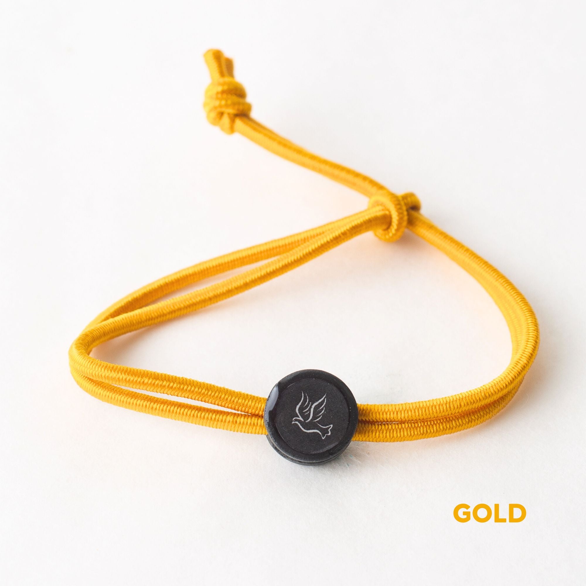 Daily Tap for Inspiration Beacon Bracelet - Dove - Stretch Cord