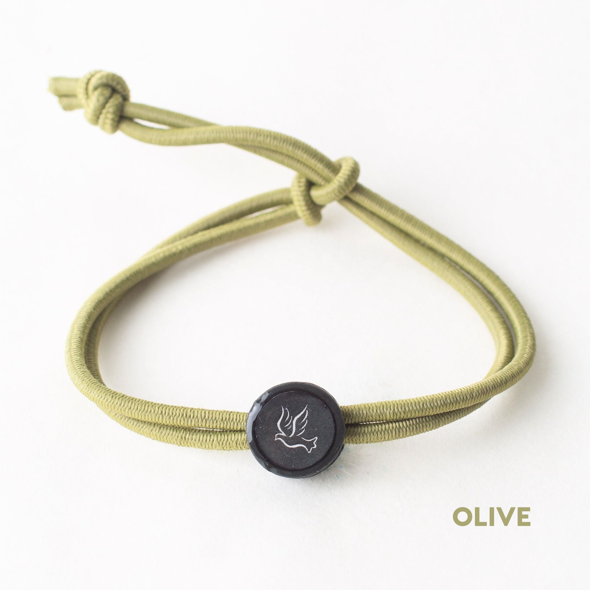 Daily Tap for Inspiration Beacon Bracelet - Dove - Stretch Cord