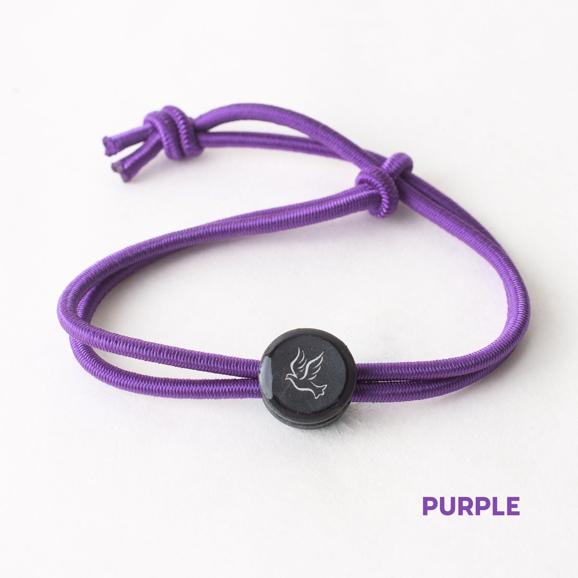 Daily Tap for Inspiration Beacon Bracelet - Dove - Stretch Cord