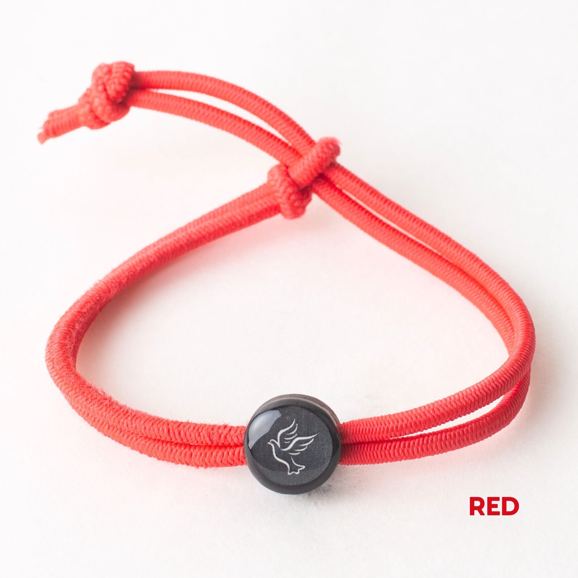 Daily Tap for Inspiration Beacon Bracelet - Dove - Stretch Cord