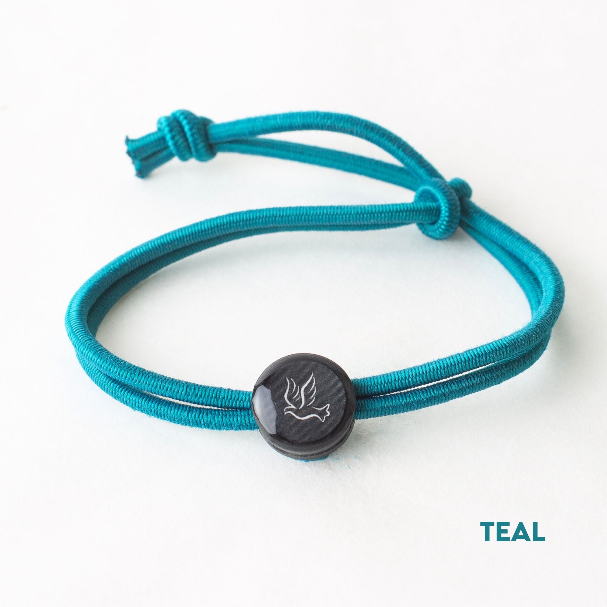 Daily Tap for Inspiration Beacon Bracelet - Dove - Stretch Cord