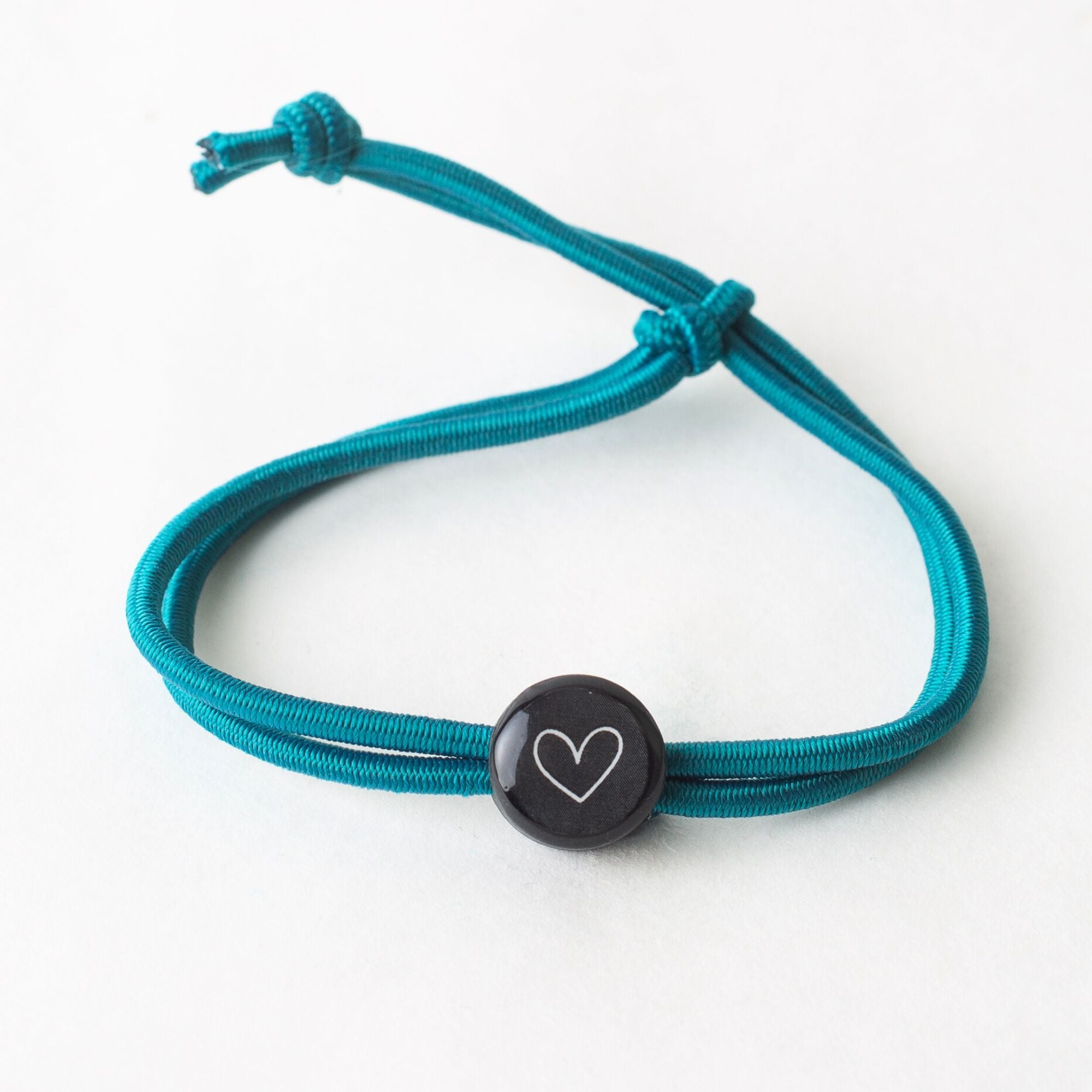 Daily Tap for Inspiration Beacon Bracelet - Heart - Stretch Cord