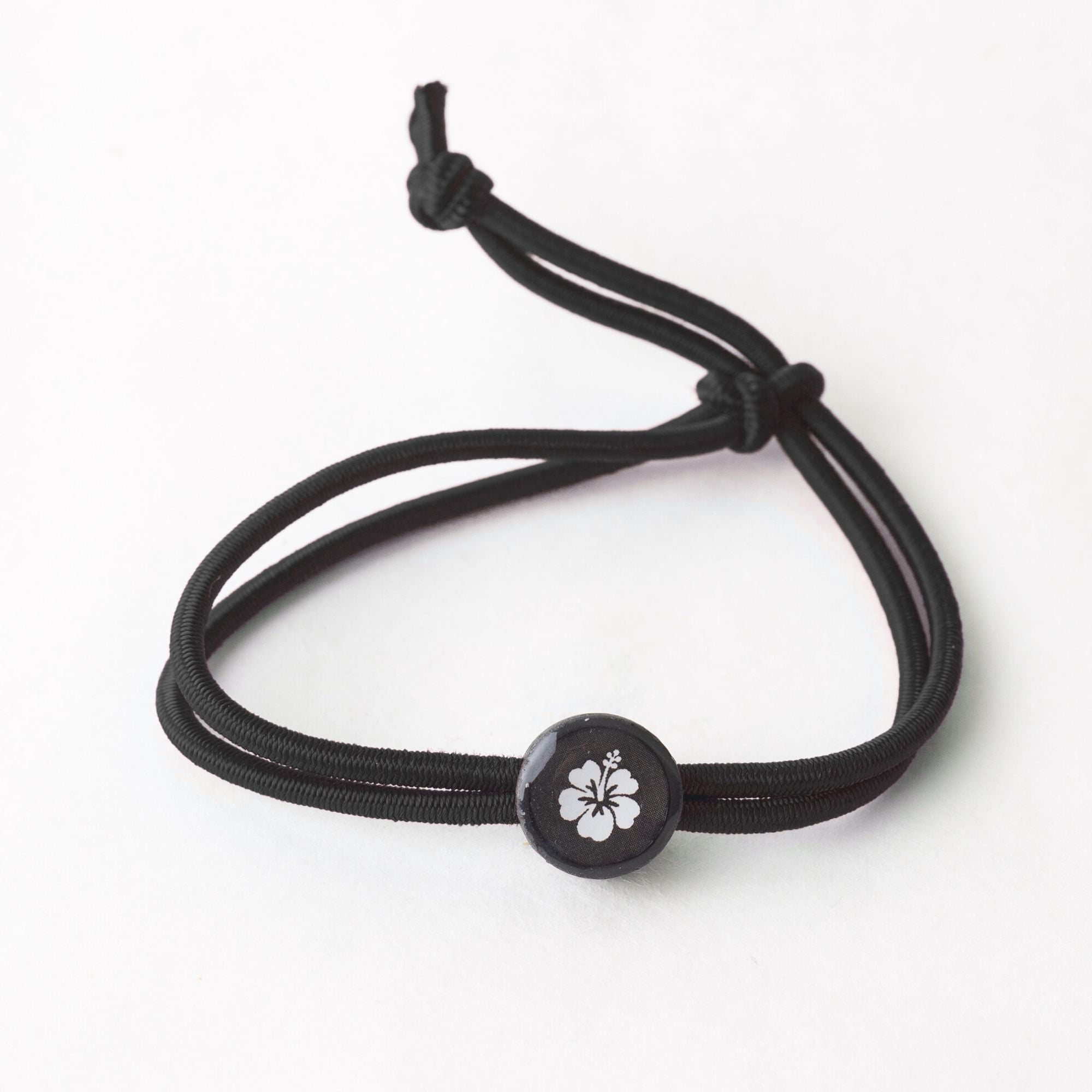 Daily Tap for Inspiration Beacon Bracelet - Hibiscus Flower - Stretch Cord