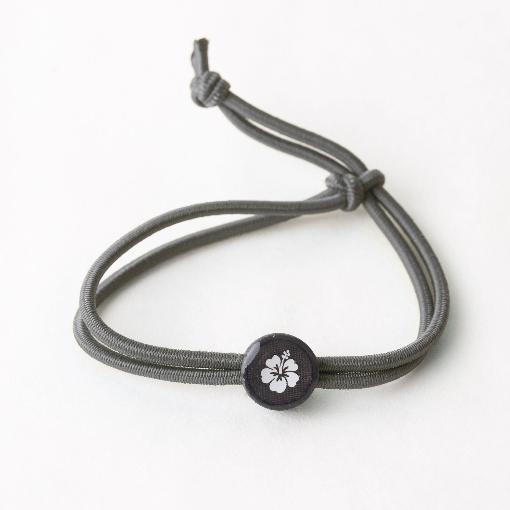 Daily Tap for Inspiration Beacon Bracelet - Hibiscus Flower - Stretch Cord