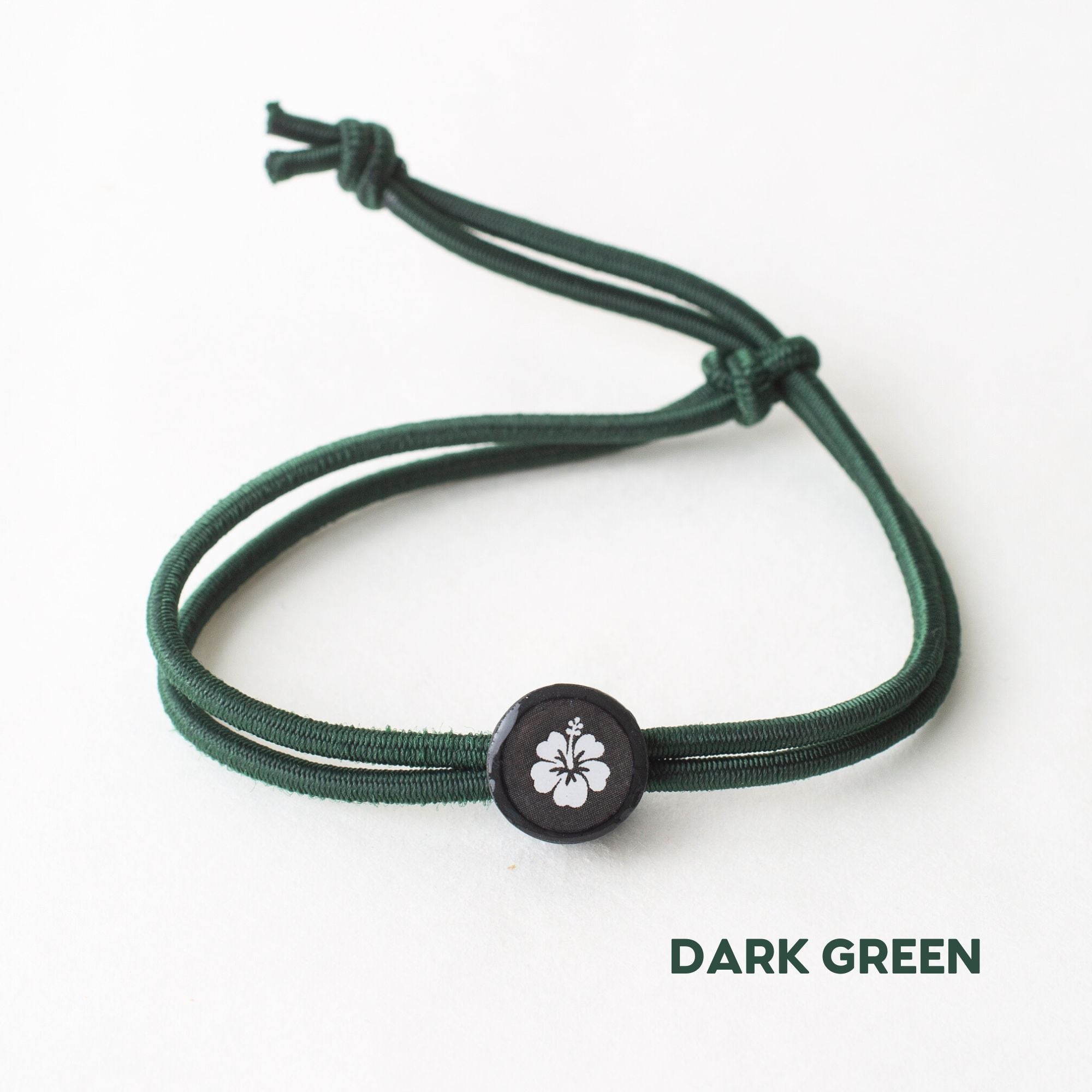 Daily Tap for Inspiration Beacon Bracelet - Hibiscus Flower - Stretch Cord