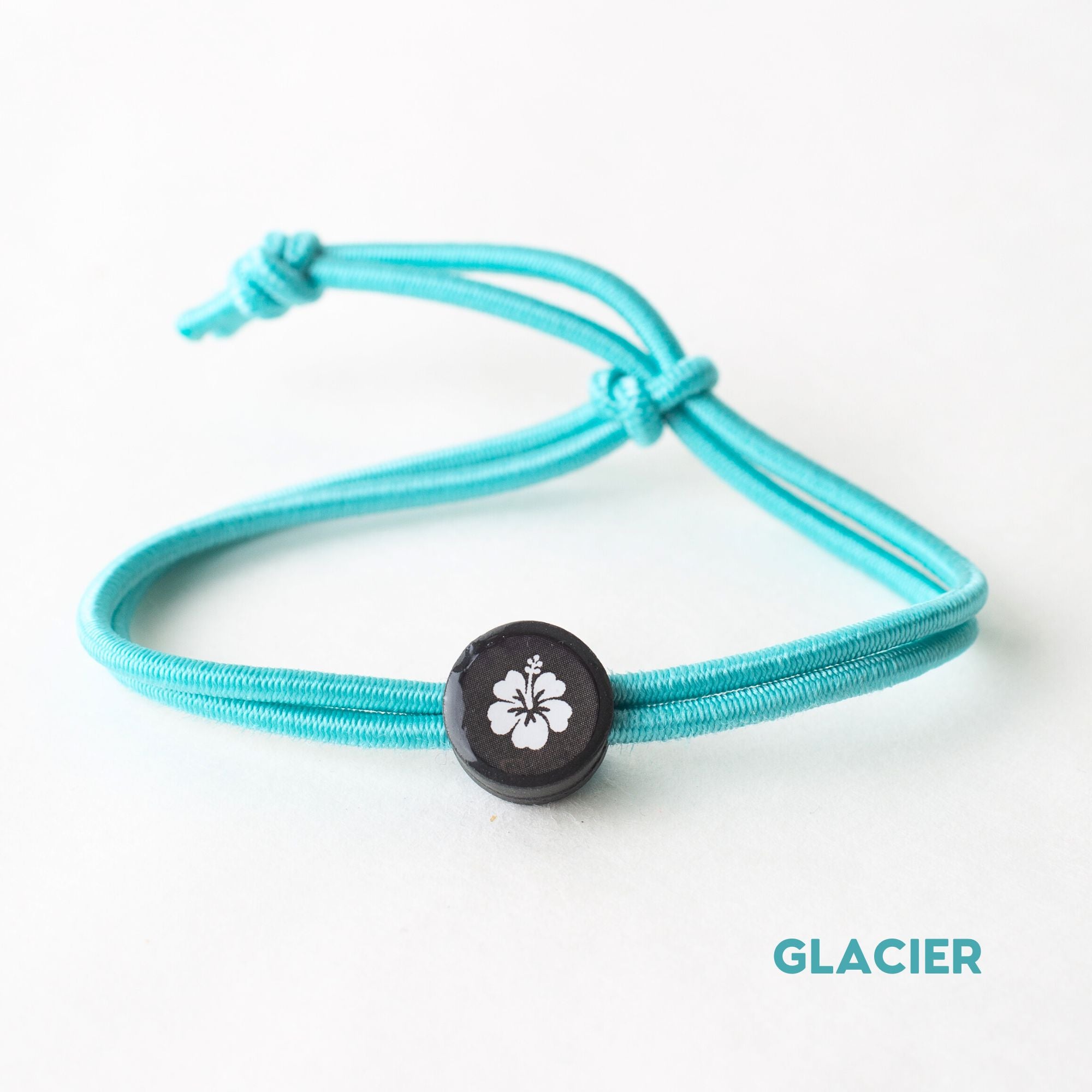 Daily Tap for Inspiration Beacon Bracelet - Hibiscus Flower - Stretch Cord