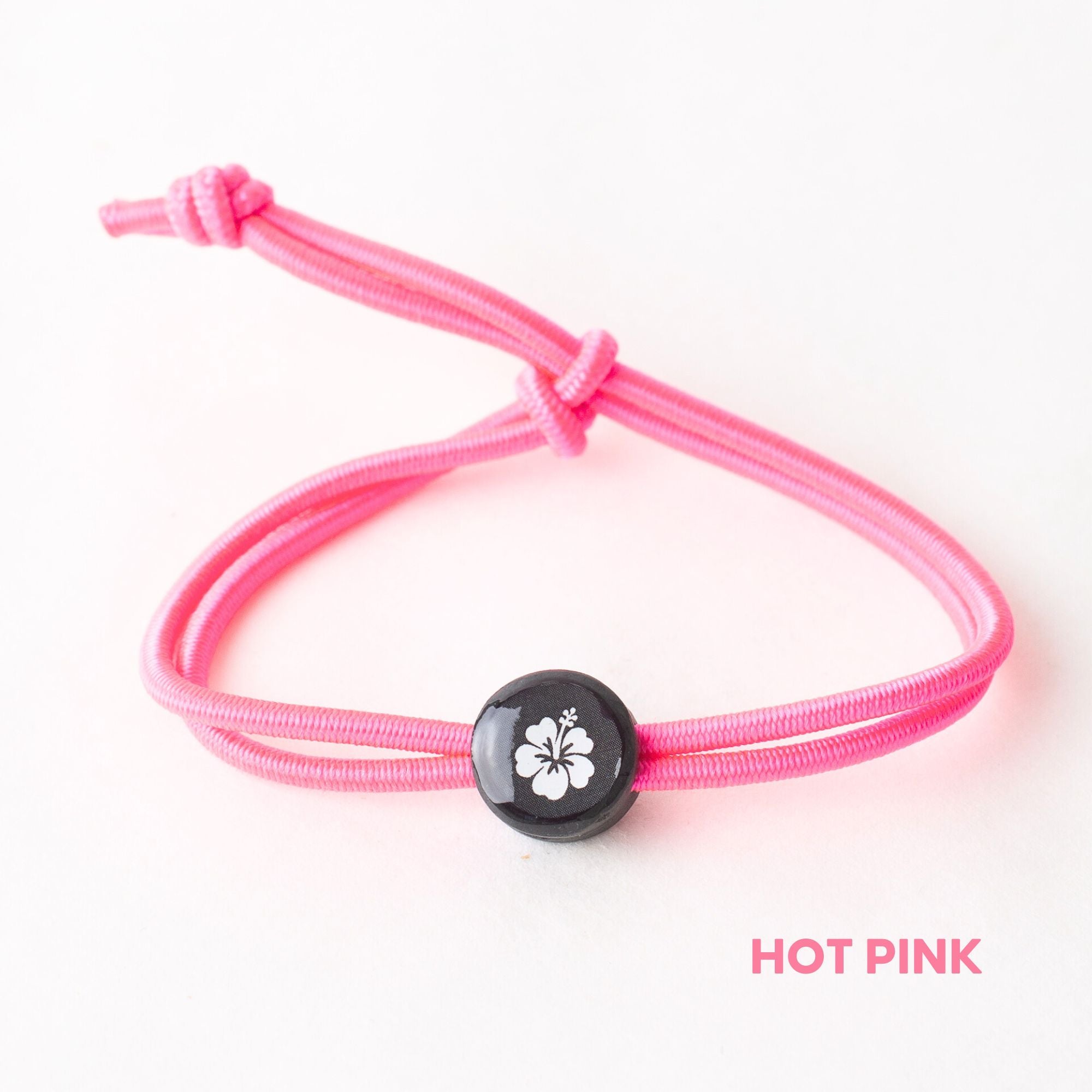 Daily Tap for Inspiration Beacon Bracelet - Hibiscus Flower - Stretch Cord