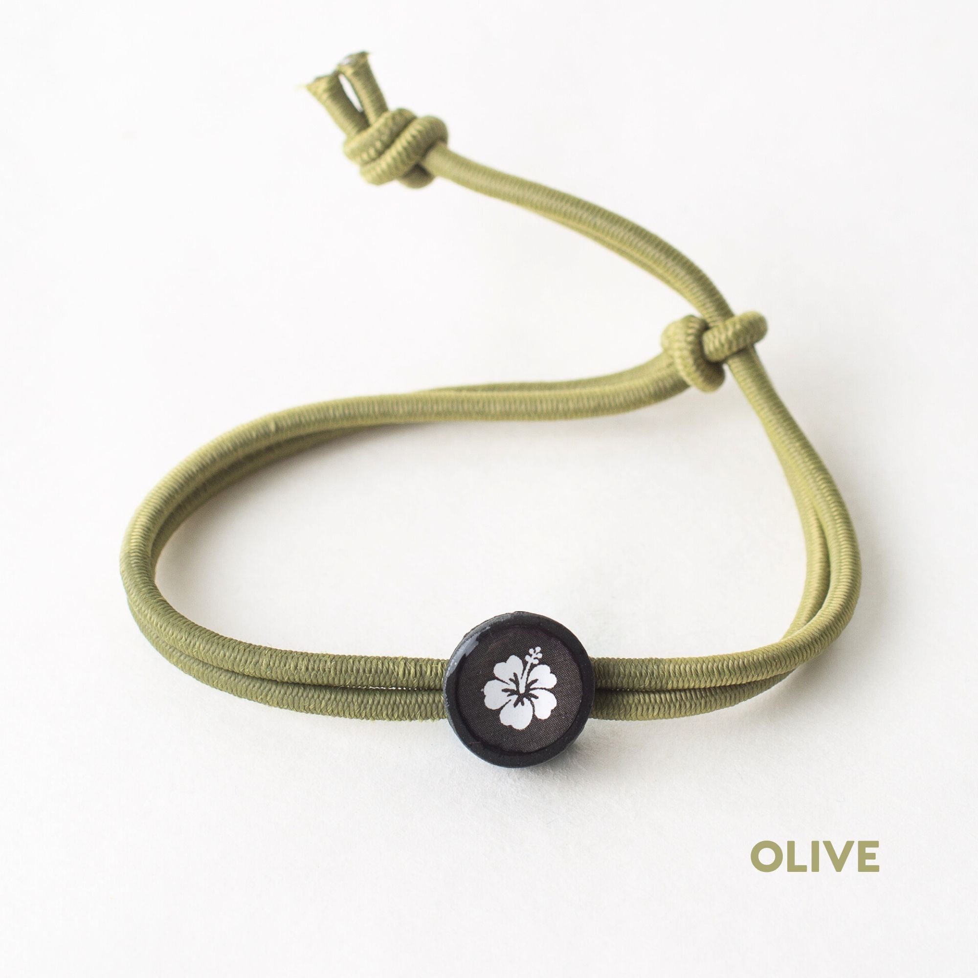 Daily Tap for Inspiration Beacon Bracelet - Hibiscus Flower - Stretch Cord