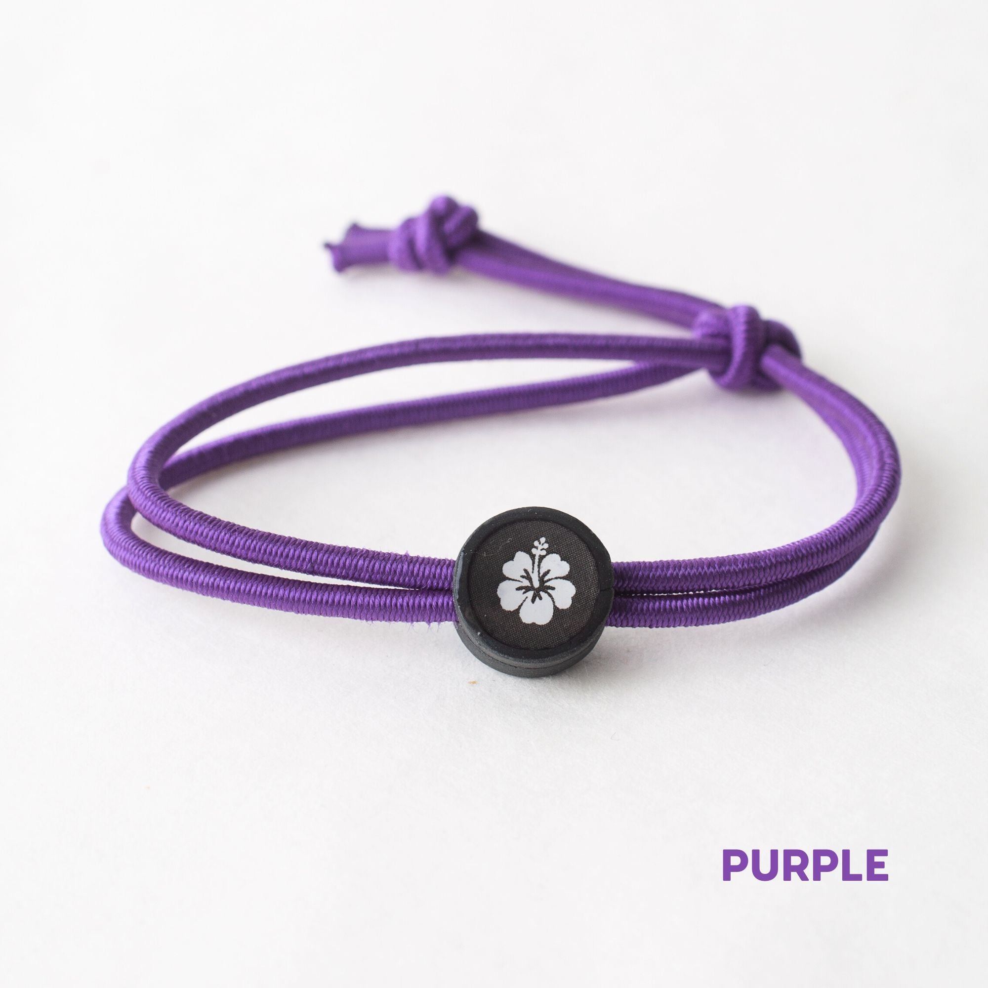 Daily Tap for Inspiration Beacon Bracelet - Hibiscus Flower - Stretch Cord