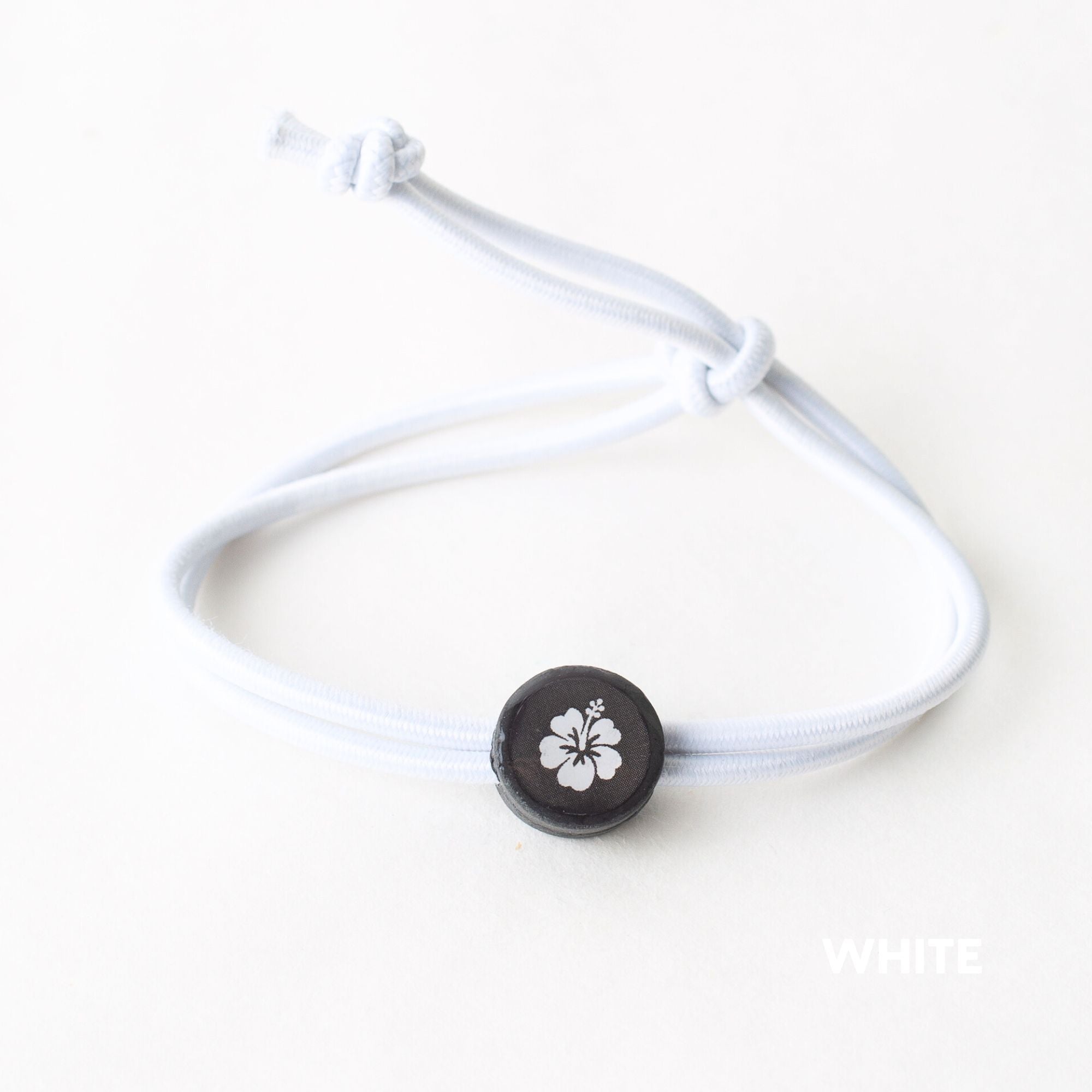 Daily Tap for Inspiration Beacon Bracelet - Hibiscus Flower - Stretch Cord