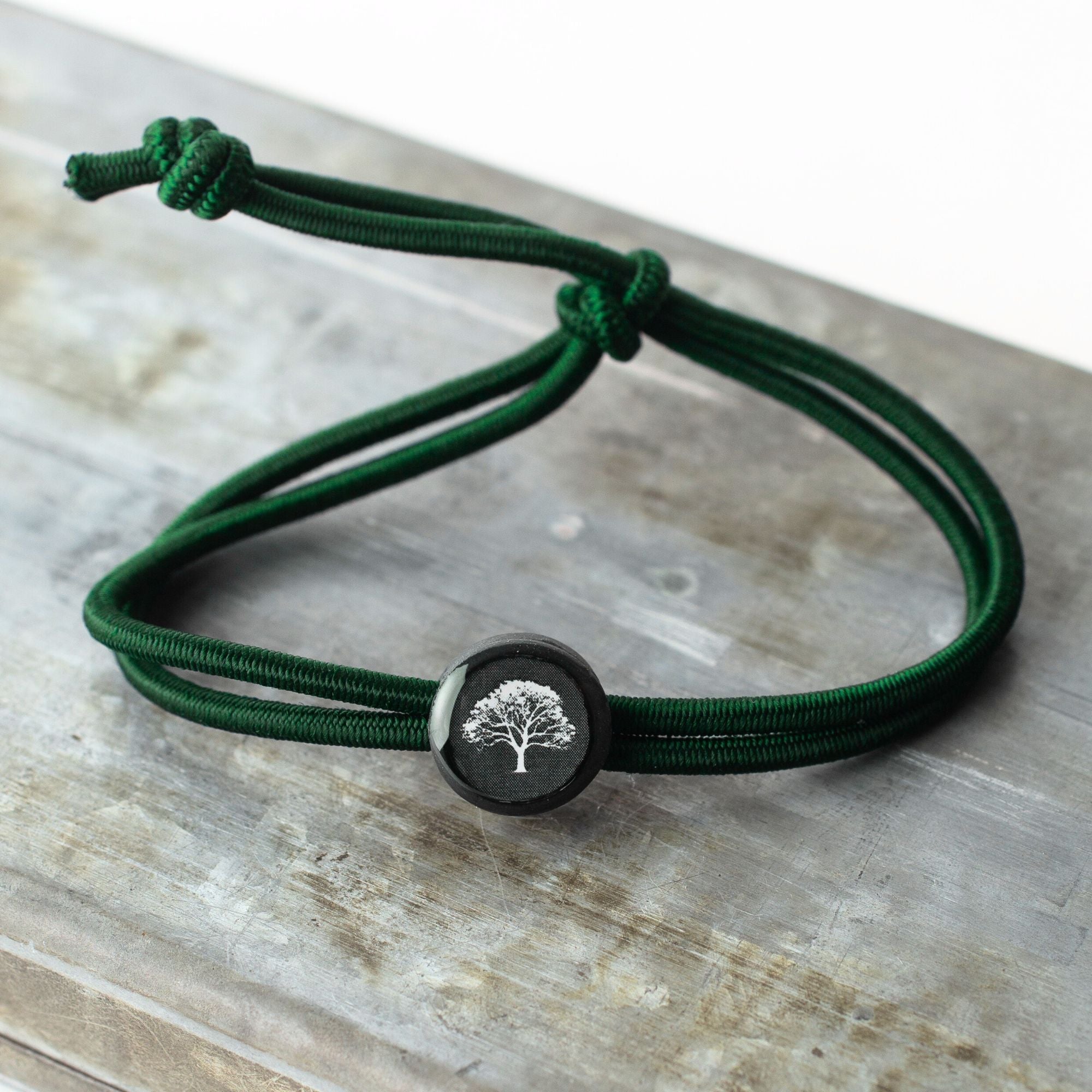 Daily Tap for Inspiration Beacon Bracelet - Oak Tree - Stretch Cord