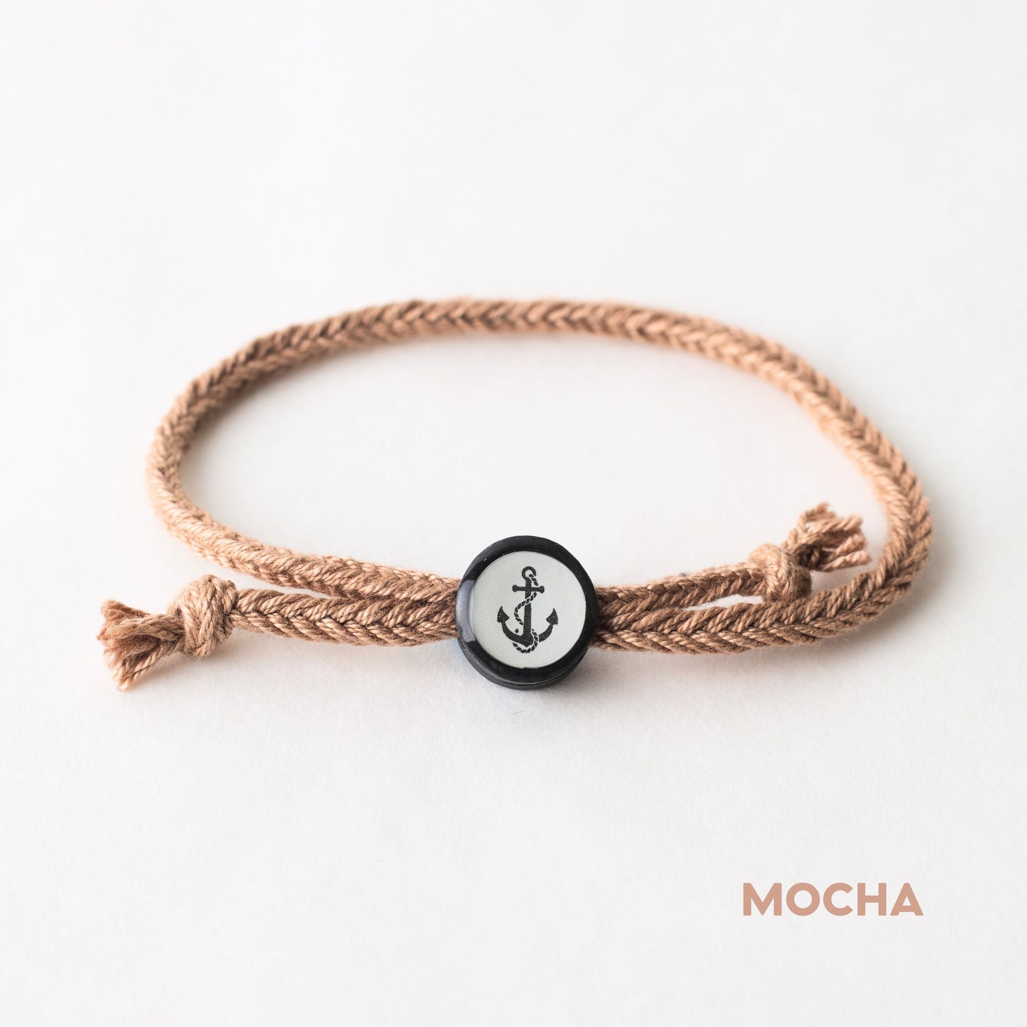 Daily Tap for Inspiration Beacon Bracelet - Anchor - Woven Cord