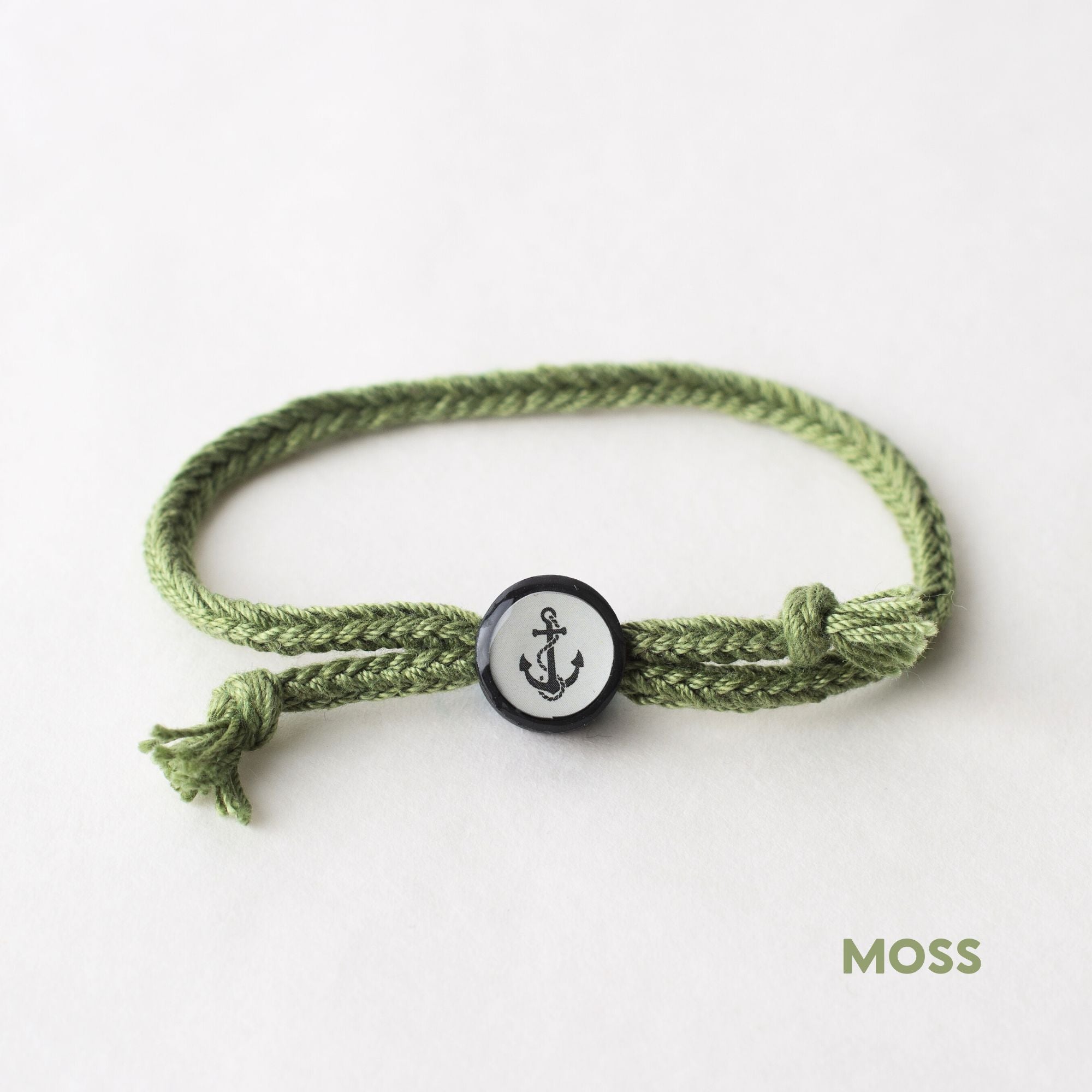 Daily Tap for Inspiration Beacon Bracelet - Anchor - Woven Cord