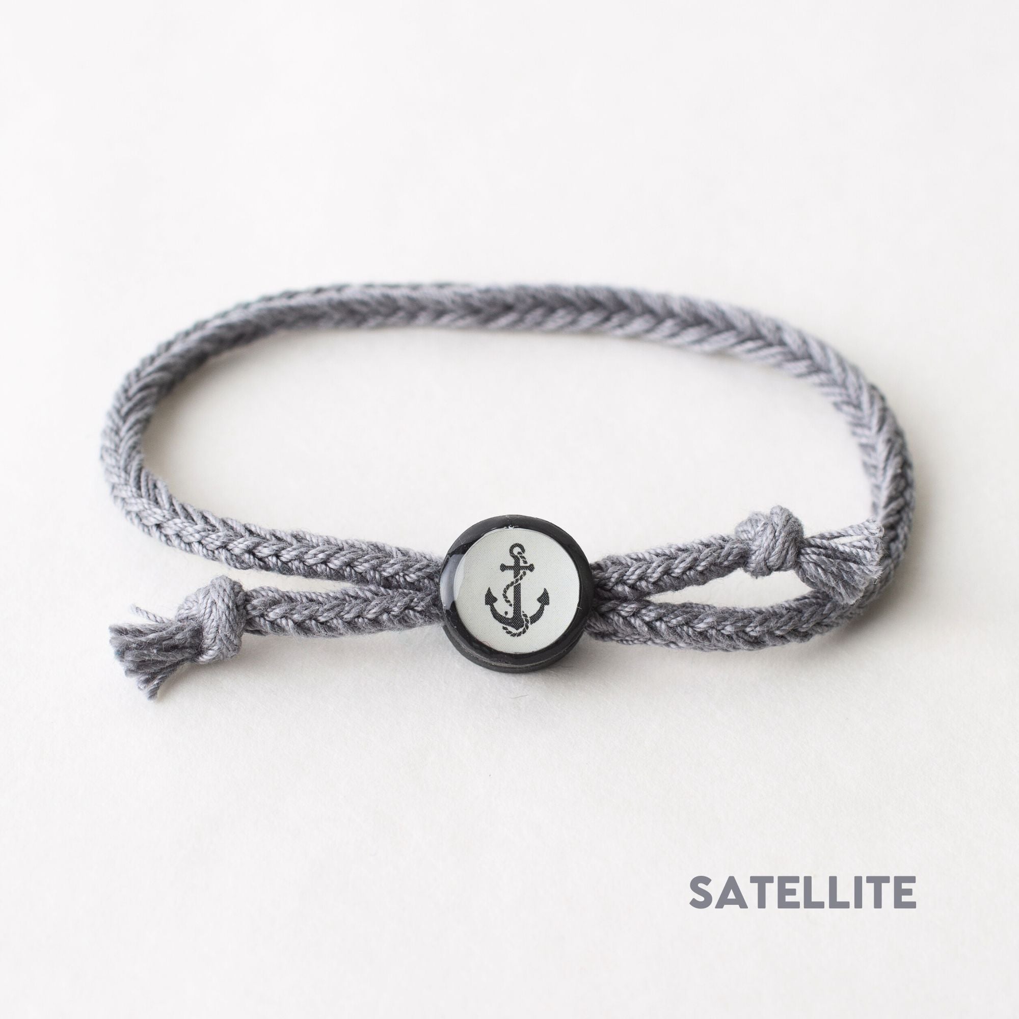 Daily Tap for Inspiration Beacon Bracelet - Anchor - Woven Cord