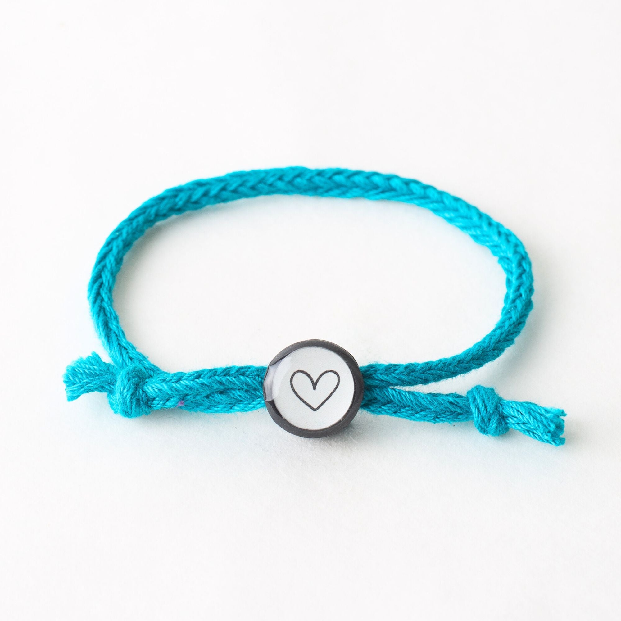 Daily Tap for Inspiration Beacon Bracelet - Heart - Woven Cord
