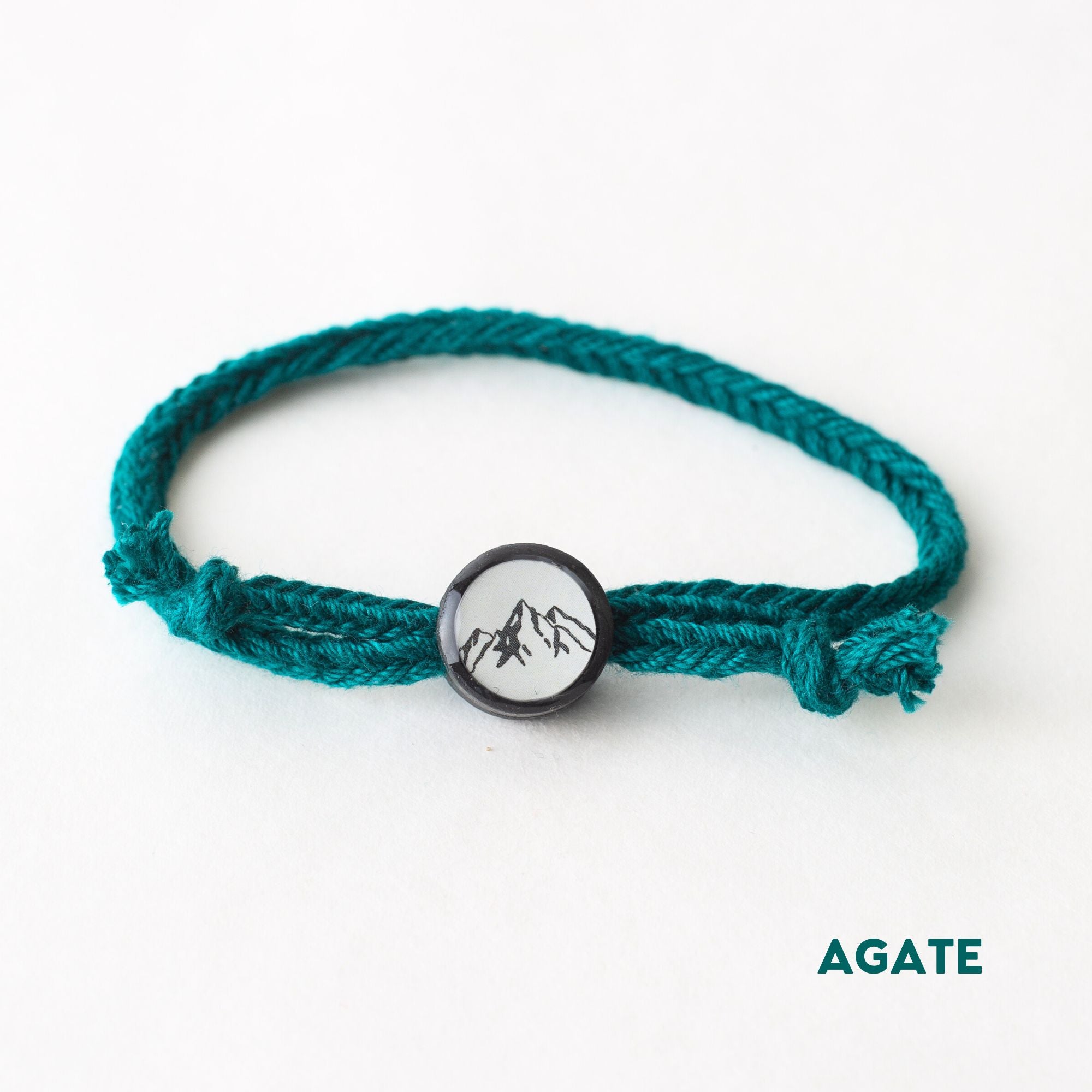 Daily Tap for Inspiration Beacon Bracelet - Mountains - Woven Cord