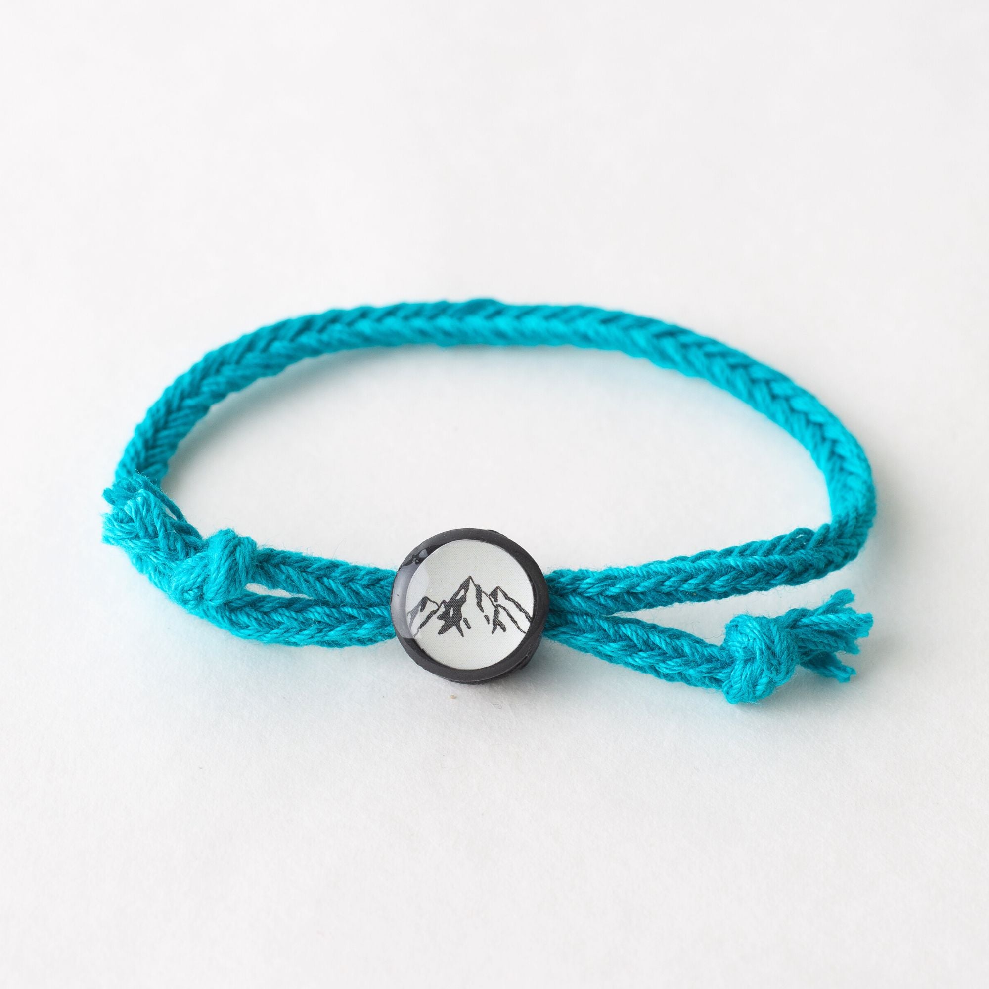 Daily Tap for Inspiration Beacon Bracelet - Mountains - Woven Cord